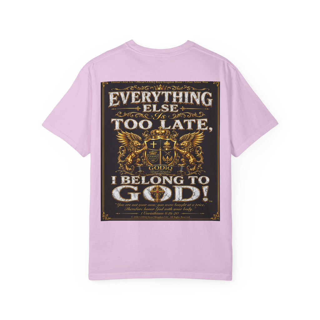 GODiQ™ Royal Kingdom Urban Armor Wear™ "NON NEGOTIABLE™: SOUL SOLD OUT FOR GOD™" Luxury Christian Graphic T-Shirt | Premium Faith Apparel | 24K Gold Heraldic Kingdom Statement Tee