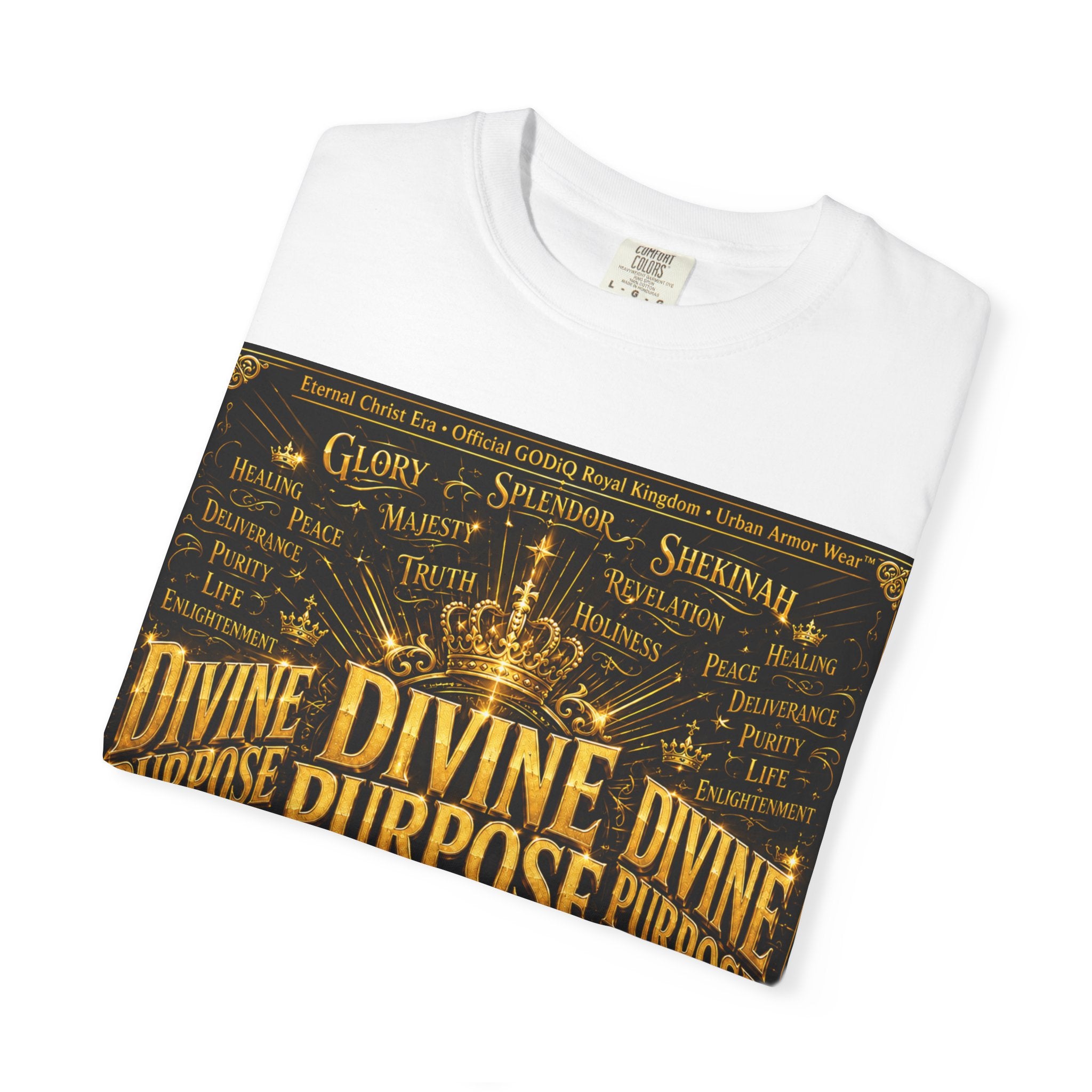 GODiQ Royal Kingdom™ Divine Purpose T-Shirt – "My Ultimate Purpose Is To Glorify You, God" Luxury Christian Graphic Tee | Premium 24K Gold Faith Apparel | Urban Armor Wear™ Inspirational Streetwear...