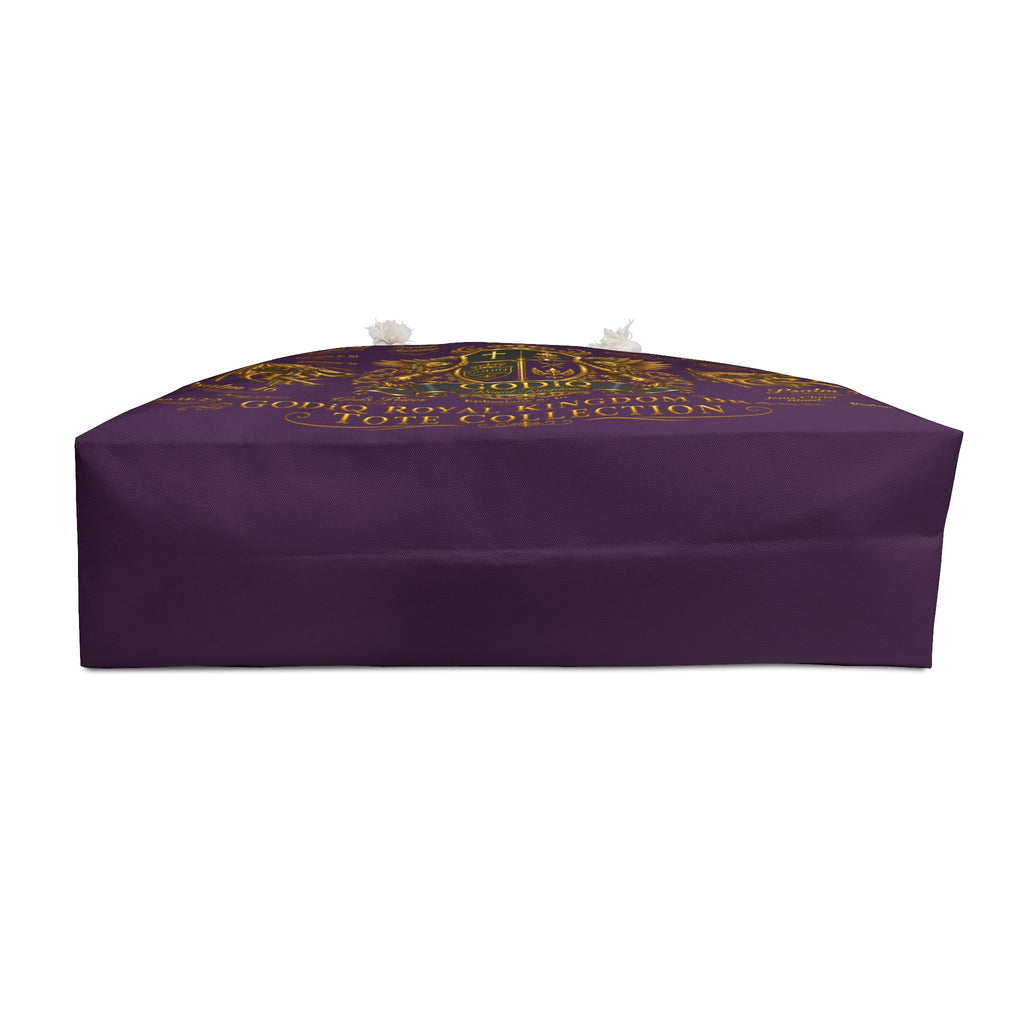 GODiQ Royal Kingdom™ Regal Crest Ministry Weekender Bag Luxury Christian Bible & Church Travel Tote | Premium Royal Purple & 24K Gold Kingdom Carryall | Pastor, Minister & Executive Overnight Bag