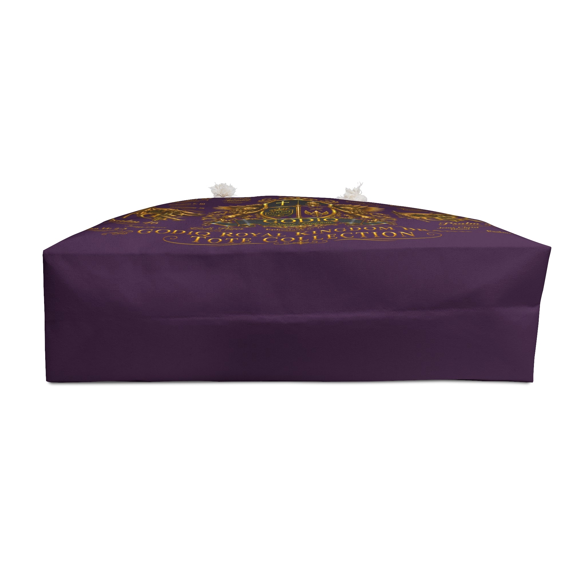 GODiQ Royal Kingdom™ Regal Crest Ministry Weekender Bag Luxury Christian Bible & Church Travel Tote | Premium Royal Purple & 24K Gold Kingdom Carryall | Pastor, Minister & Executive Overnight Bag