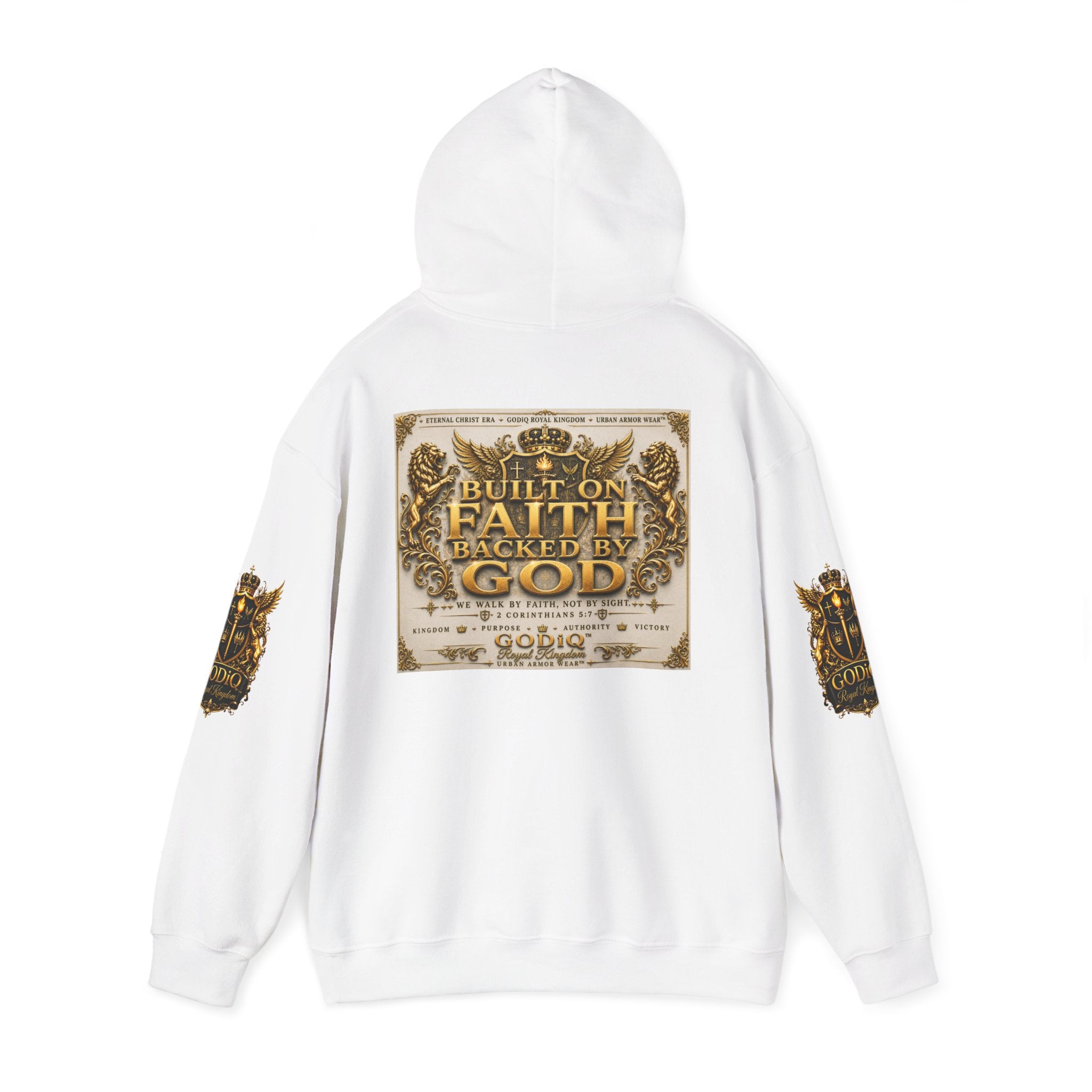 GODiQ™ Royal Kingdom Signature Crest Hoodie – Urban Armor Wear™ Luxury Christian Hoodie | Premium Faith Streetwear Christian Streetwear