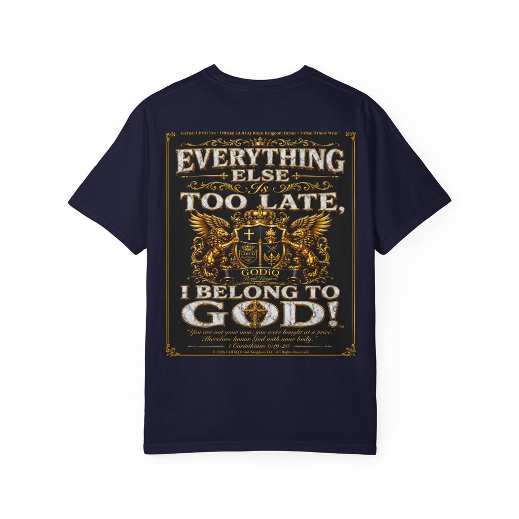 GODiQ™ Royal Kingdom Urban Armor Wear™ "NON NEGOTIABLE™: SOUL SOLD OUT FOR GOD™" Luxury Christian Graphic T-Shirt | Premium Faith Apparel | 24K Gold Heraldic Kingdom Statement Tee