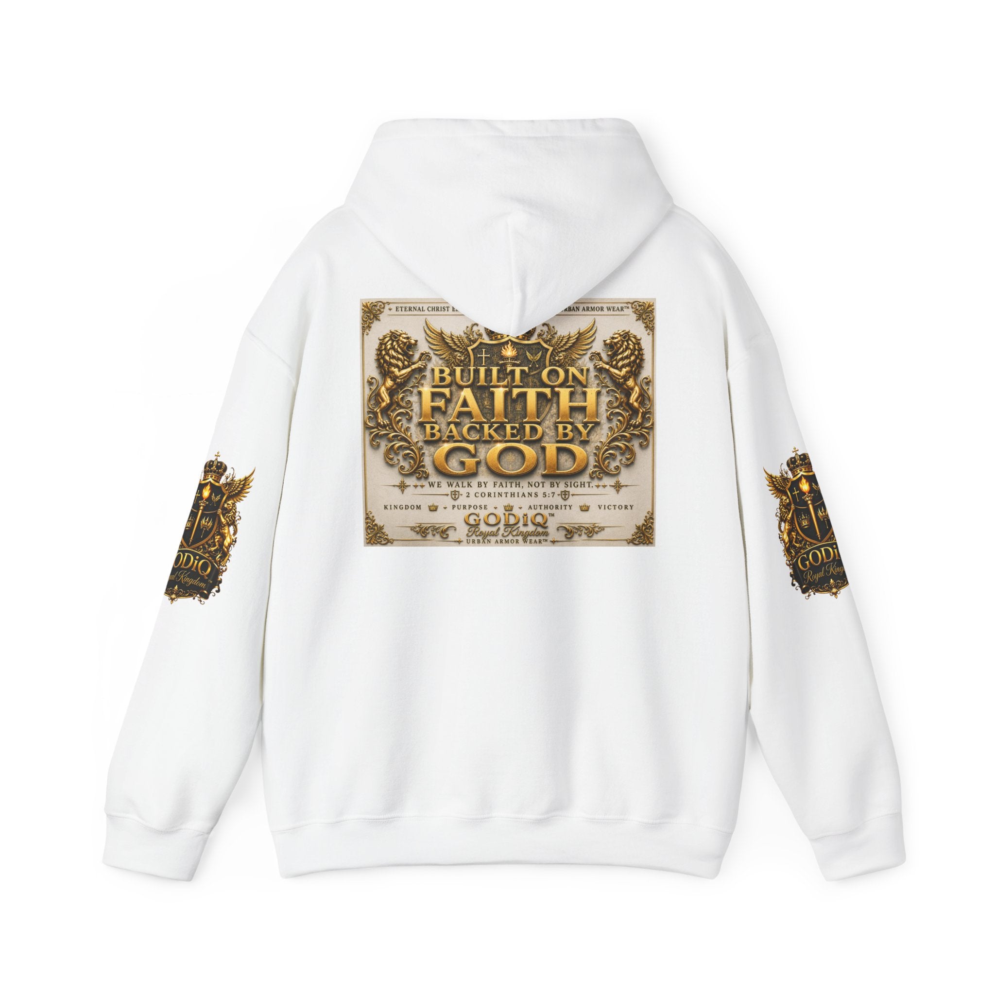 GODiQ™ Royal Kingdom Signature Crest Hoodie – Urban Armor Wear™ Luxury Christian Hoodie | Premium Faith Streetwear Christian Streetwear
