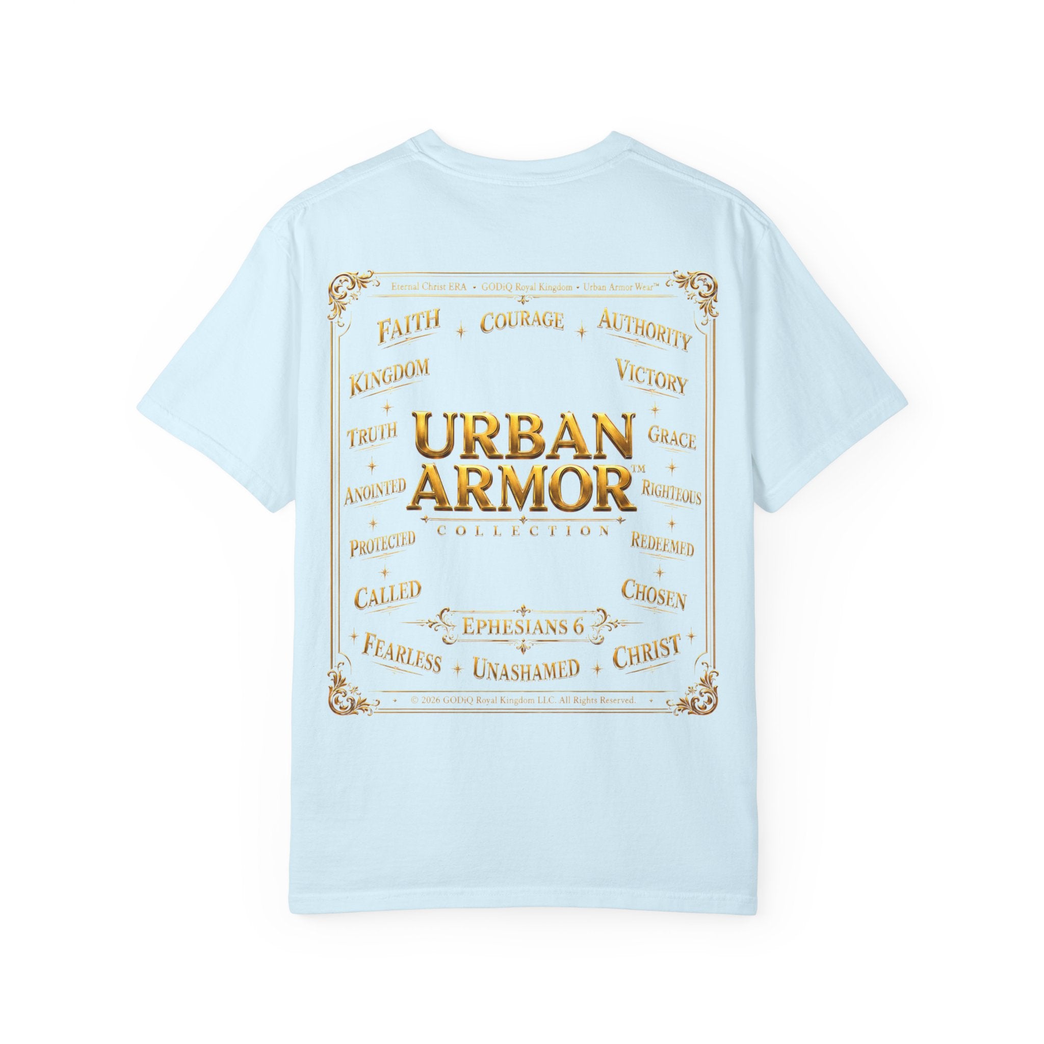 GODiQ™ Royal Crest T-Shirt – Urban Armor™ Premium Christian Faith Graphic Tee | Luxury Kingdom Apparel