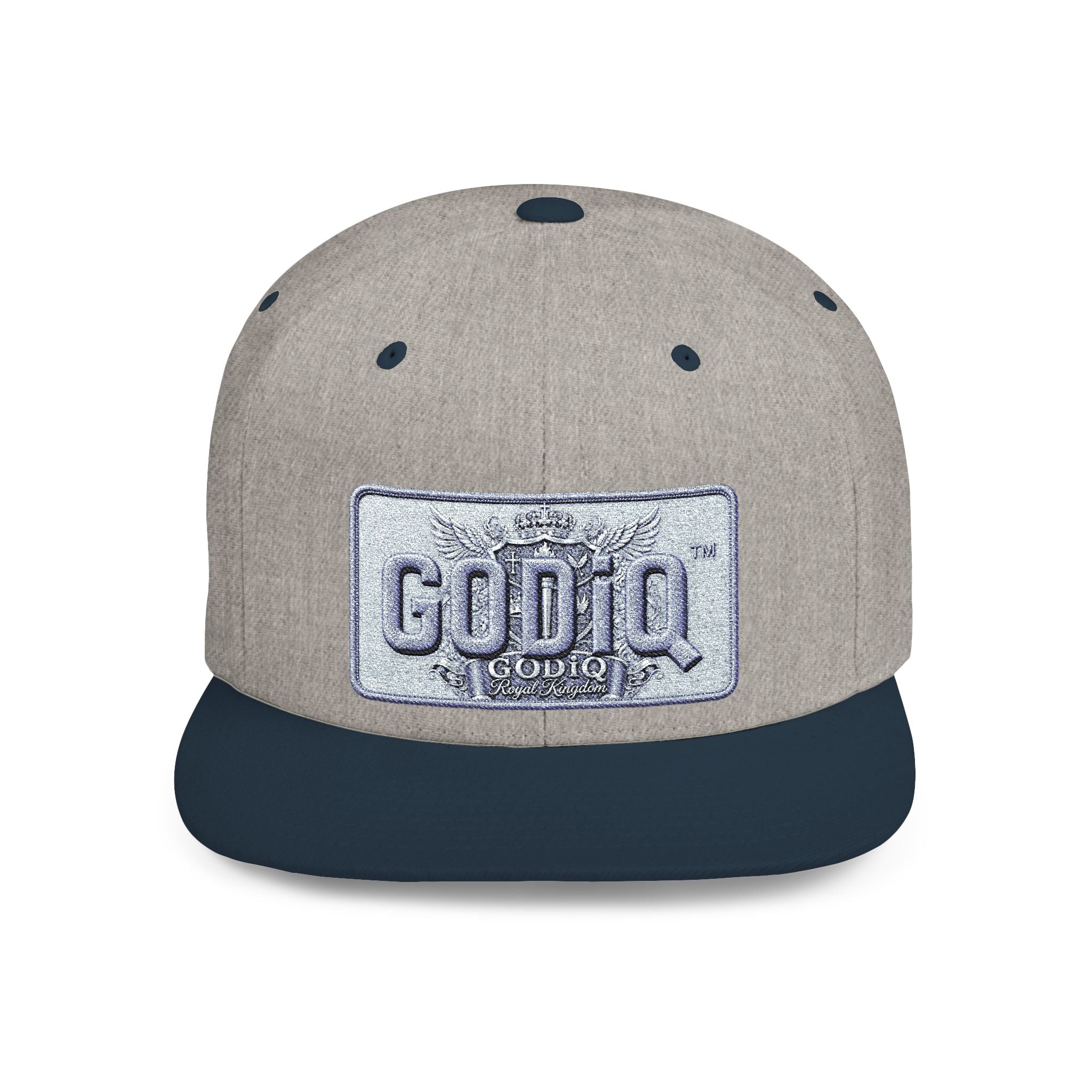 GODiQ Royal Kingdom™ Urban Armor Wear™ Sparkle Sequin GODiQ™ Patch Flat Bill Snapback | Luxury Christian Streetwear Cap