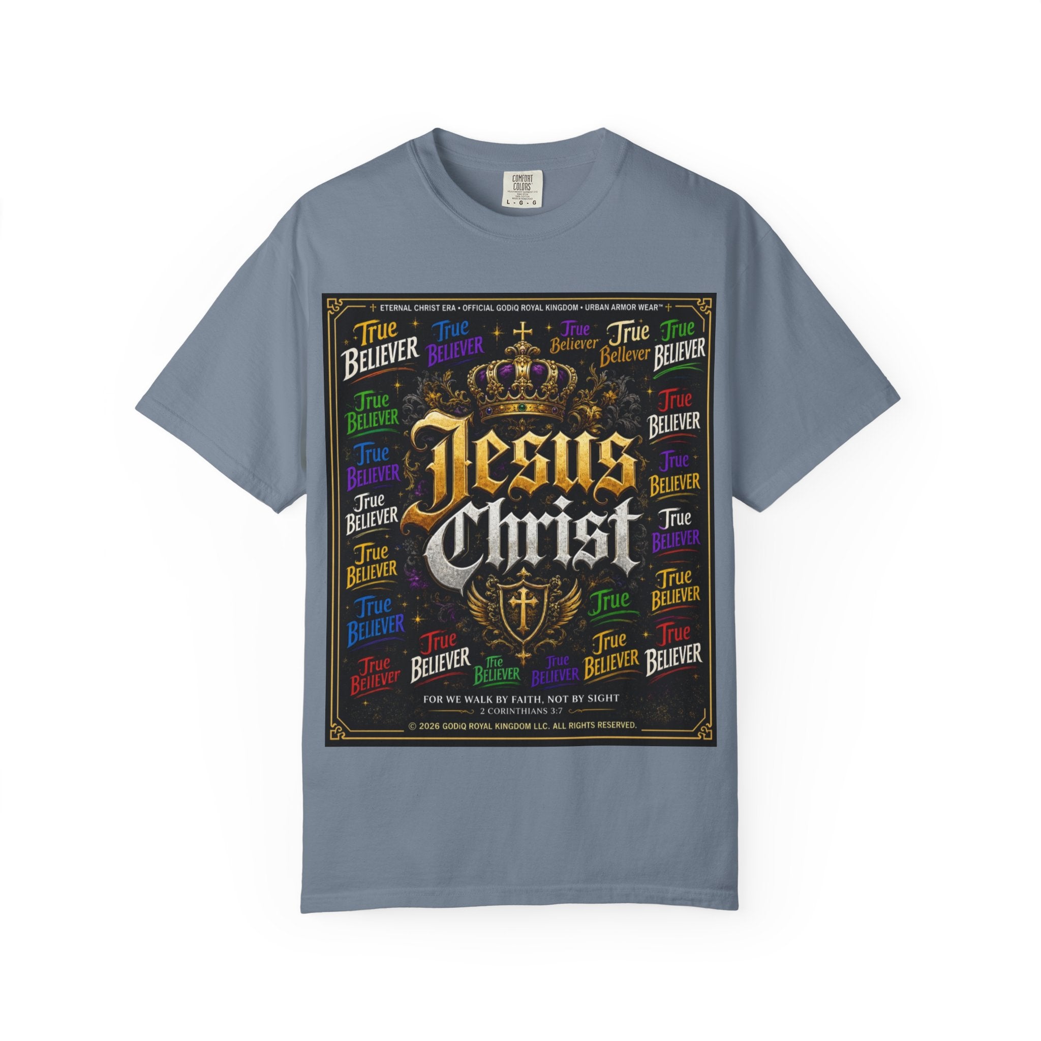 GODiQ Royal Kingdom - Urban Armor Collection - Jesus Christ Crown Graphic T‑Shirt