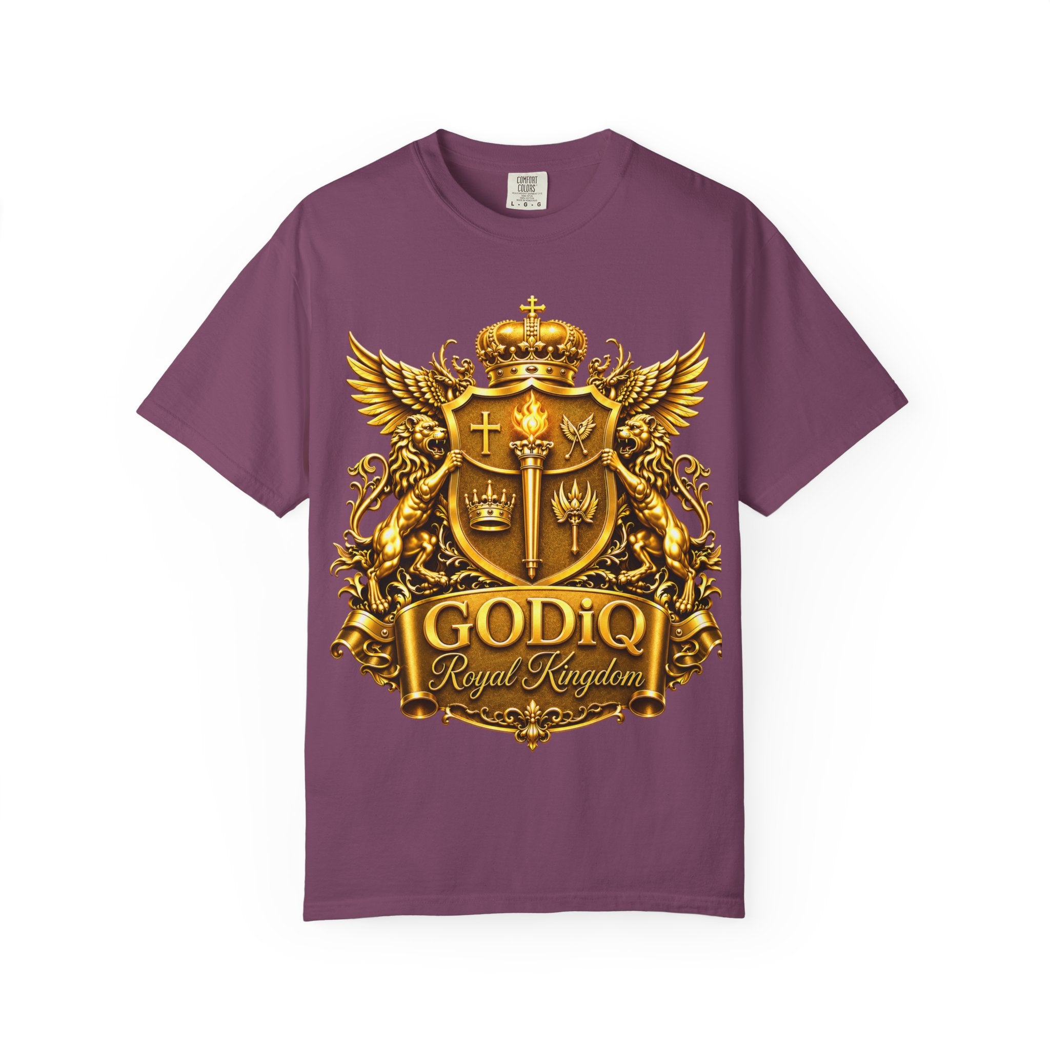 GODiQ™ Royal Crest T-Shirt – Urban Armor™ Premium Christian Faith Graphic Tee | Luxury Kingdom Apparel