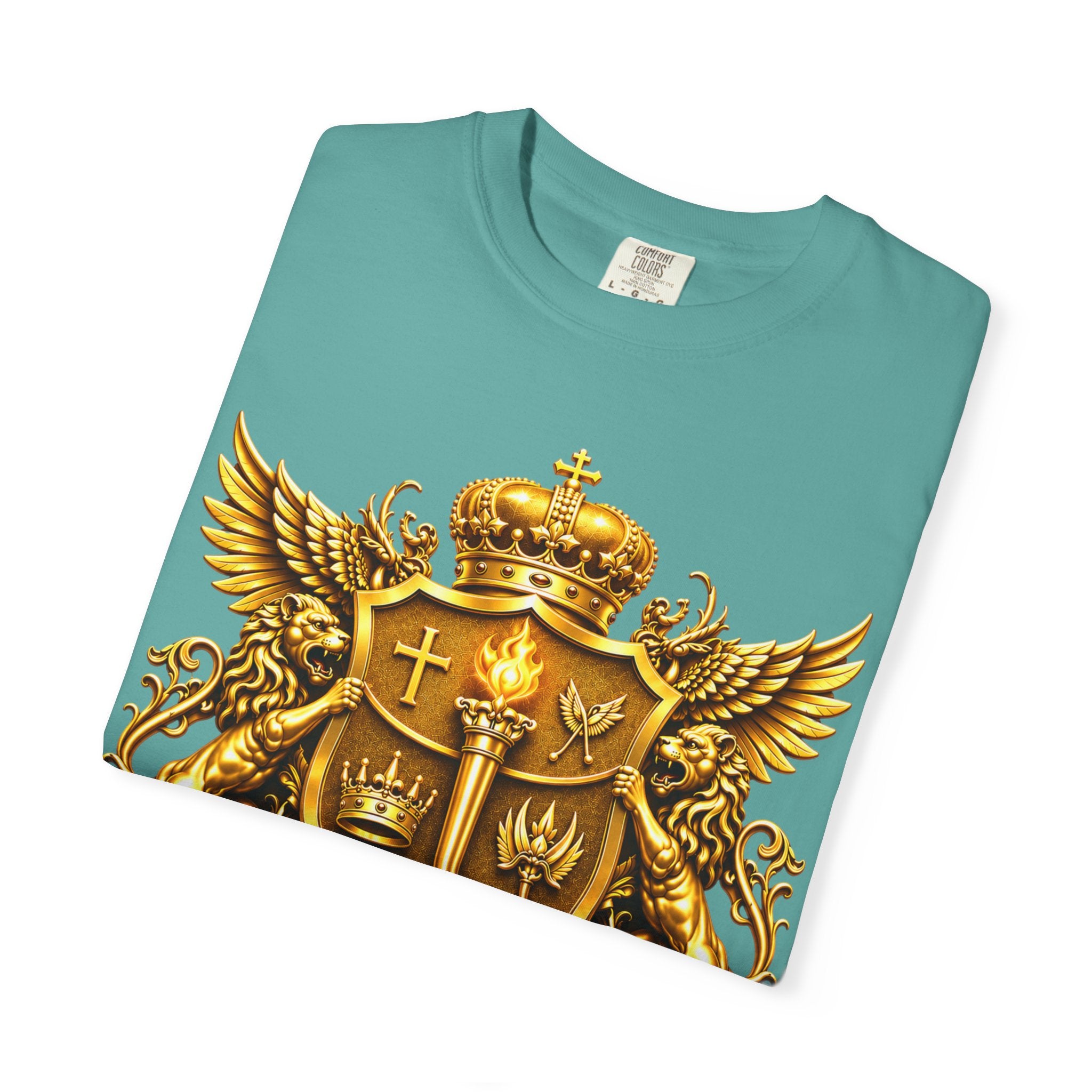 GODiQ™ Royal Crest T-Shirt – Urban Armor™ Premium Christian Faith Graphic Tee | Luxury Kingdom Apparel