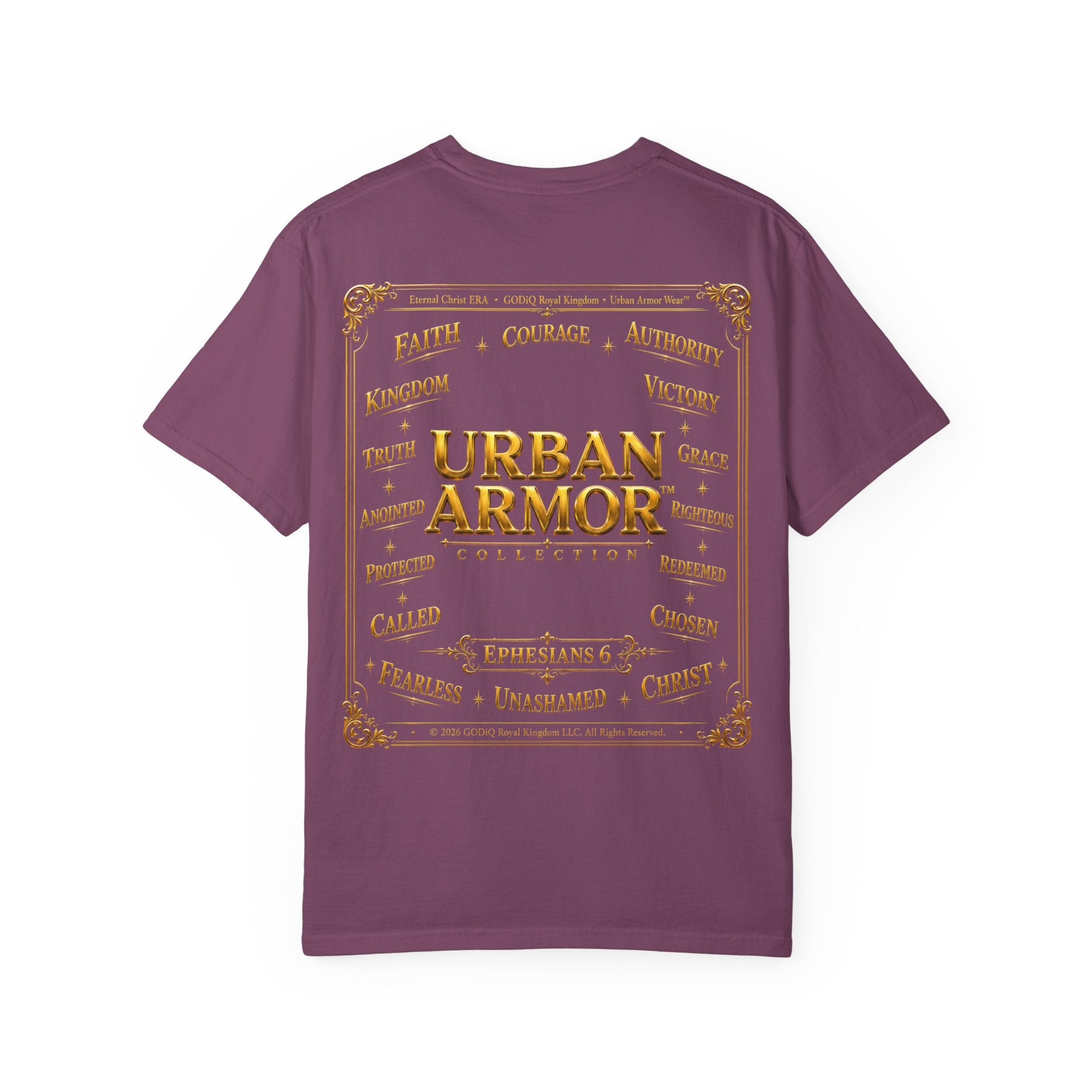 GODiQ™ Royal Crest T-Shirt – Urban Armor™ Premium Christian Faith Graphic Tee | Luxury Kingdom Apparel
