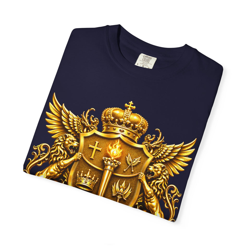 GODiQ™ Royal Crest T-Shirt – Urban Armor™ Premium Christian Faith Graphic Tee | Luxury Kingdom Apparel