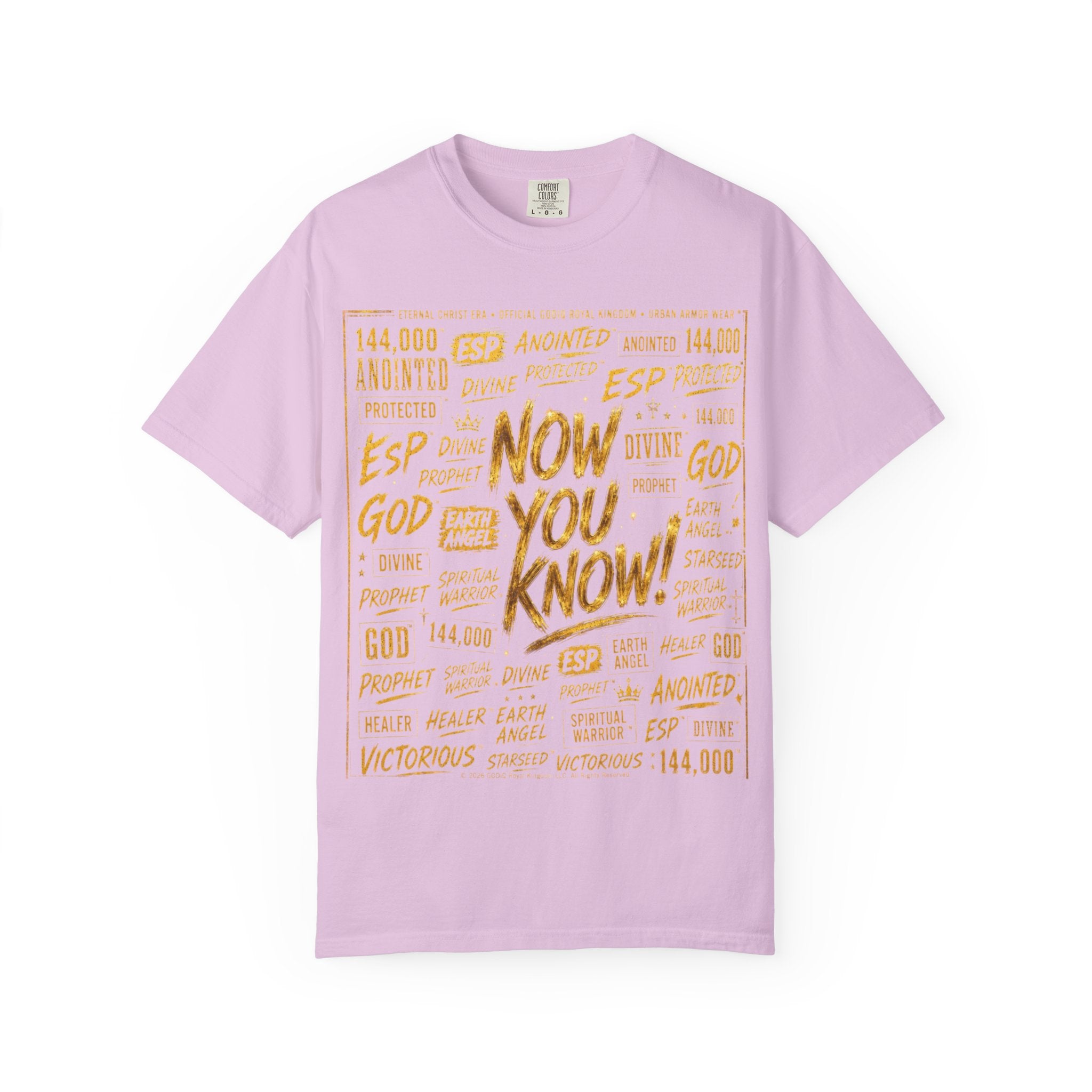 GODiQ Royal Kingdom™ Urban Armor Wear – "Now You Know" 18K Gold Graphic Unisex T-shirt