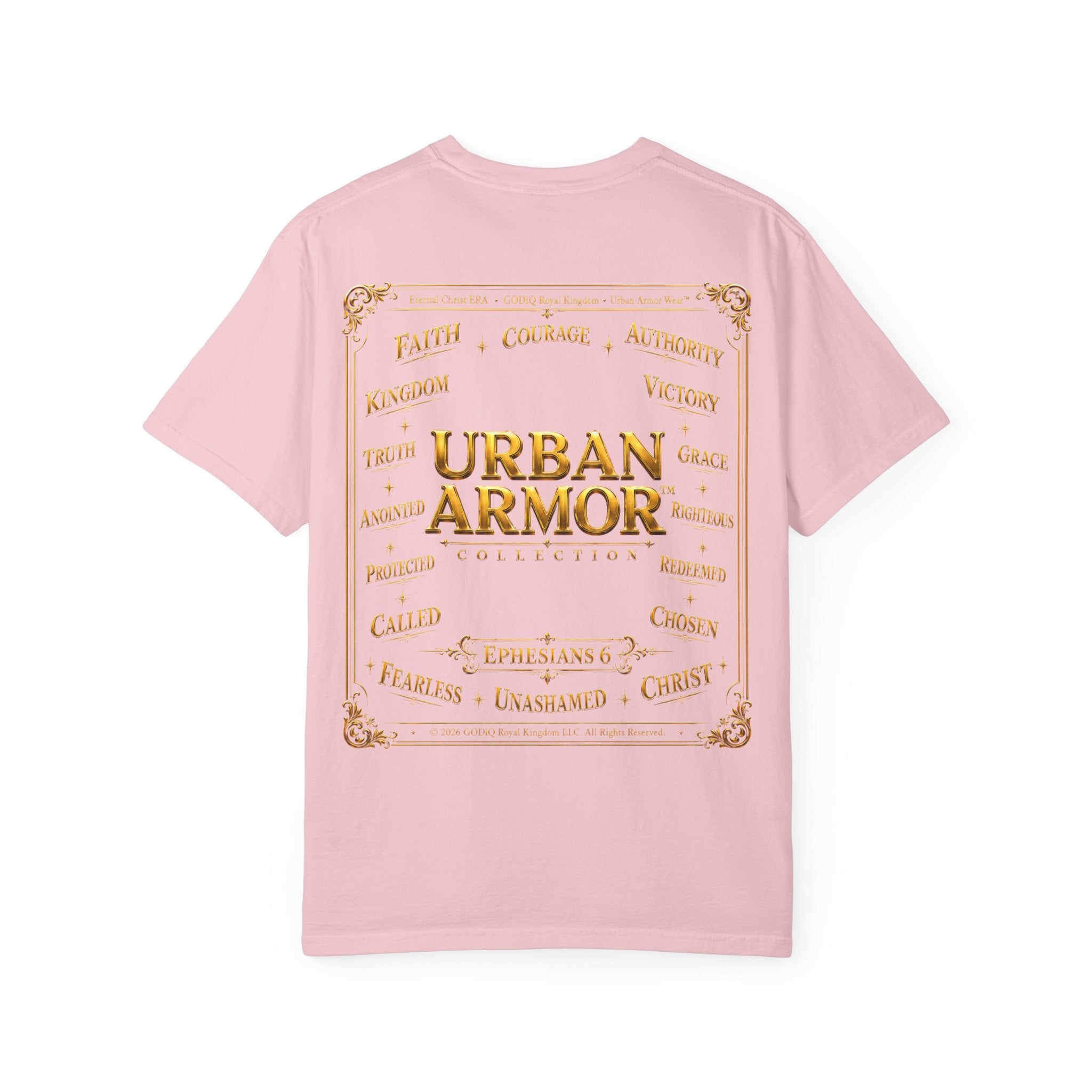 GODiQ™ Royal Crest T-Shirt – Urban Armor™ Premium Christian Faith Graphic Tee | Luxury Kingdom Apparel