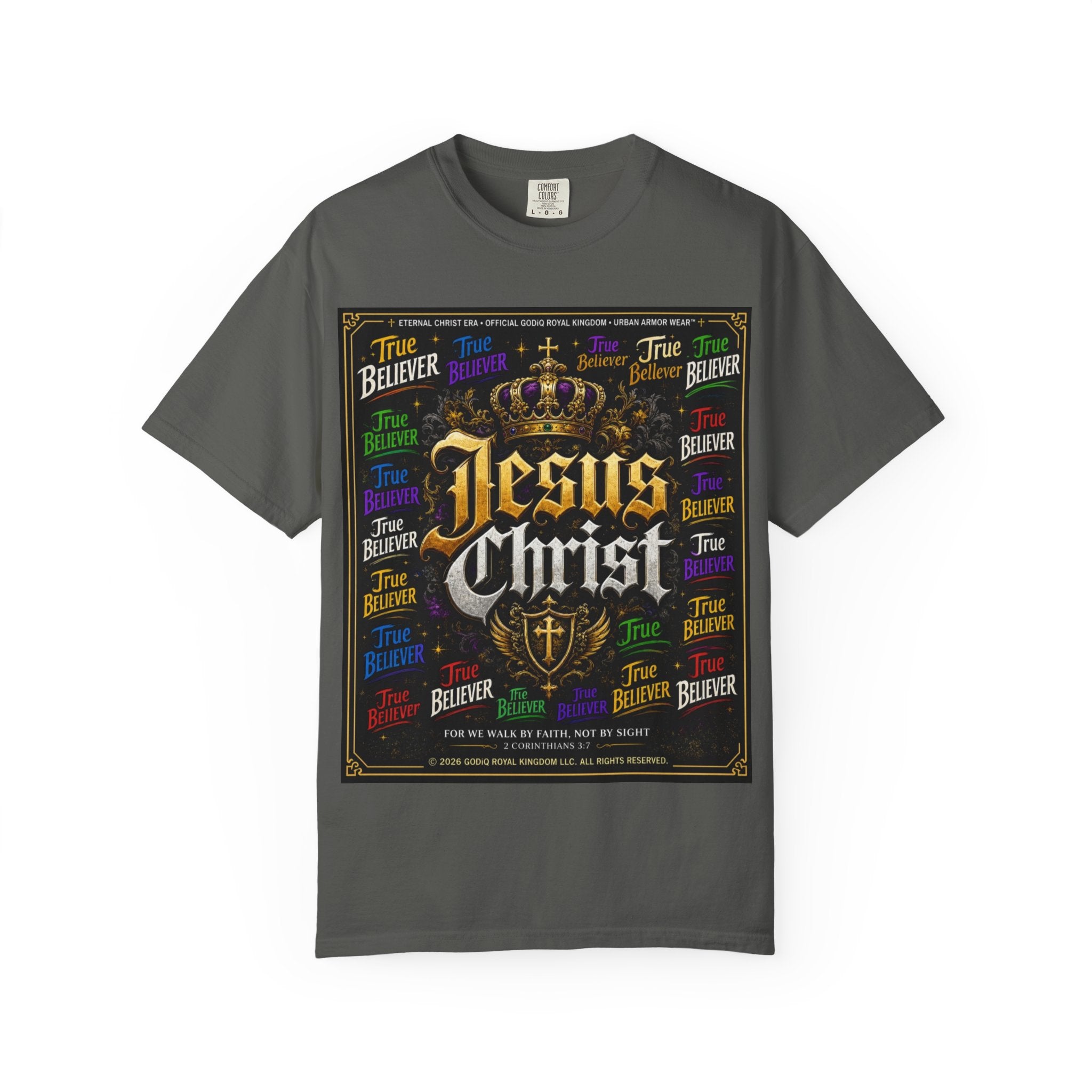 GODiQ Royal Kingdom - Urban Armor Collection - Jesus Christ Crown Graphic T‑Shirt