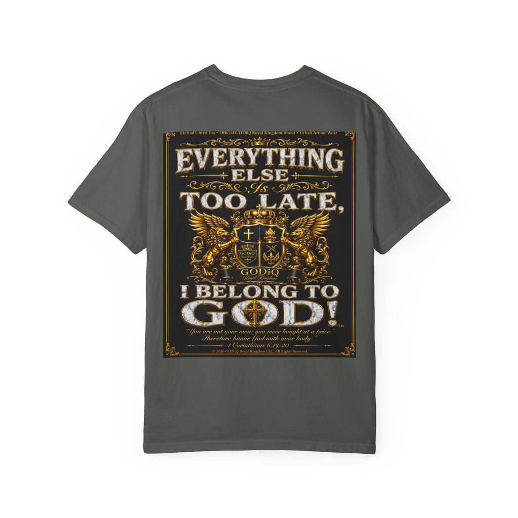 GODiQ™ Royal Kingdom Urban Armor Wear™ "NON NEGOTIABLE™: SOUL SOLD OUT FOR GOD™" Luxury Christian Graphic T-Shirt | Premium Faith Apparel | 24K Gold Heraldic Kingdom Statement Tee