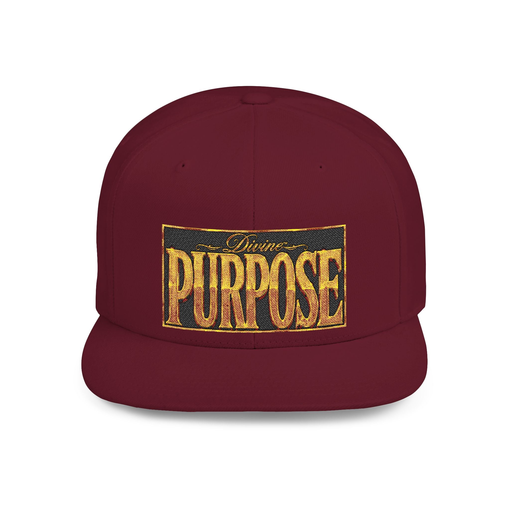 GODiQ Royal Kingdom™ Divine Purpose™ Snapback Hat – "PURPOSE" Premium Flat Bill Cap | Luxury Christian Streetwear | Urban Armor Wear™ Kingdom Identity Hat