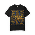 GODiQ Consciousness Incarnate™ Christian Graphic T-Shirt – Luxury Garment-Dyed Faith Apparel | "Awake For All Eternity!" Premium Heavyweight Tee | GODiQ Royal Kingdom™ Urban Armor Wear
