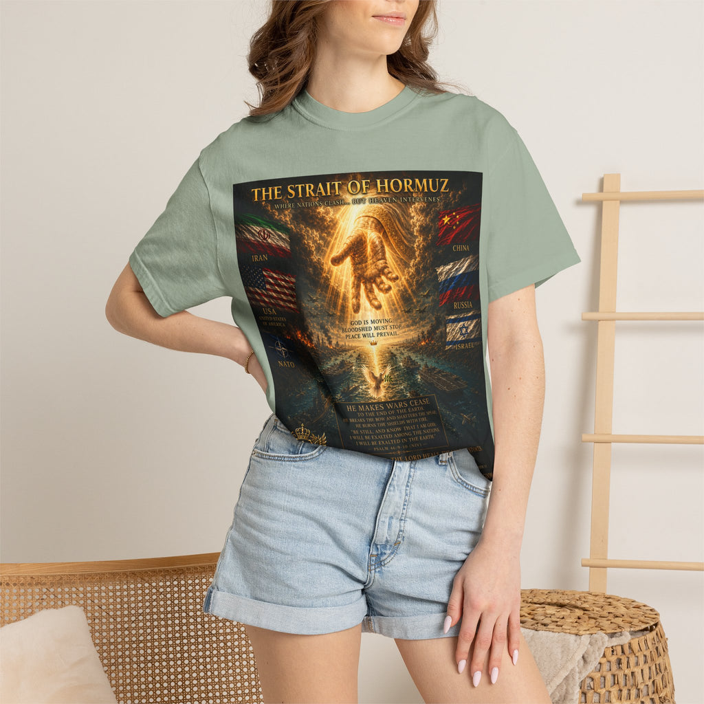 GODiQ Royal Kingdom™ – "Fix It, Lord Jesus" Luxury Christian T-Shirt | Strait of Hormuz Edition | Premium Faith Graphic Tee | Comfort Colors® 1717