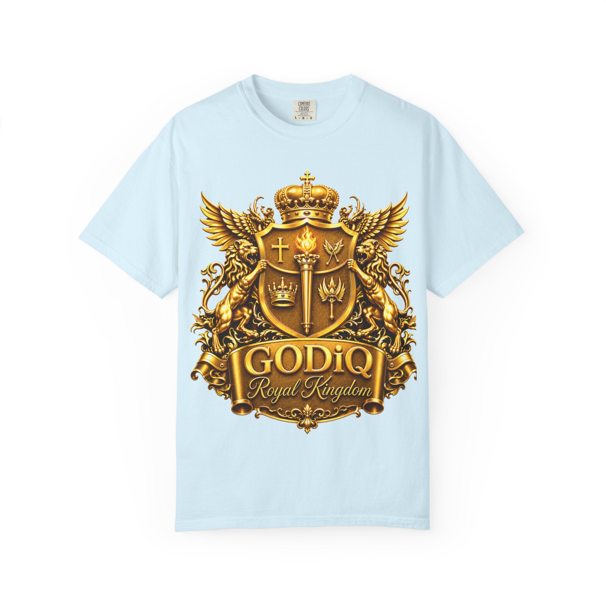 GODiQ™ Royal Crest T-Shirt – Urban Armor™ Premium Christian Faith Graphic Tee | Luxury Kingdom Apparel