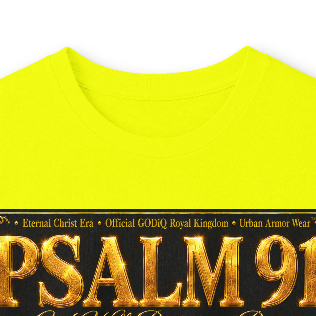 Psalm 91™ Long Sleeve Christian T-Shirt | God's Promise of Divine Protection | Premium Biblical Prayer Shirt | Luxury Faith-Based Scripture Apparel | GODiQ Royal Kingdom™ Urban Armor Wear
