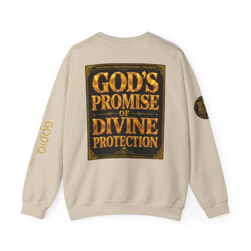 Psalm 91™ Crewneck Sweatshirt – "God's Promise of Divine Protection" Luxury Christian Pullover | Premium Faith Apparel | GODiQ Royal Kingdom™ Urban Armor Wear