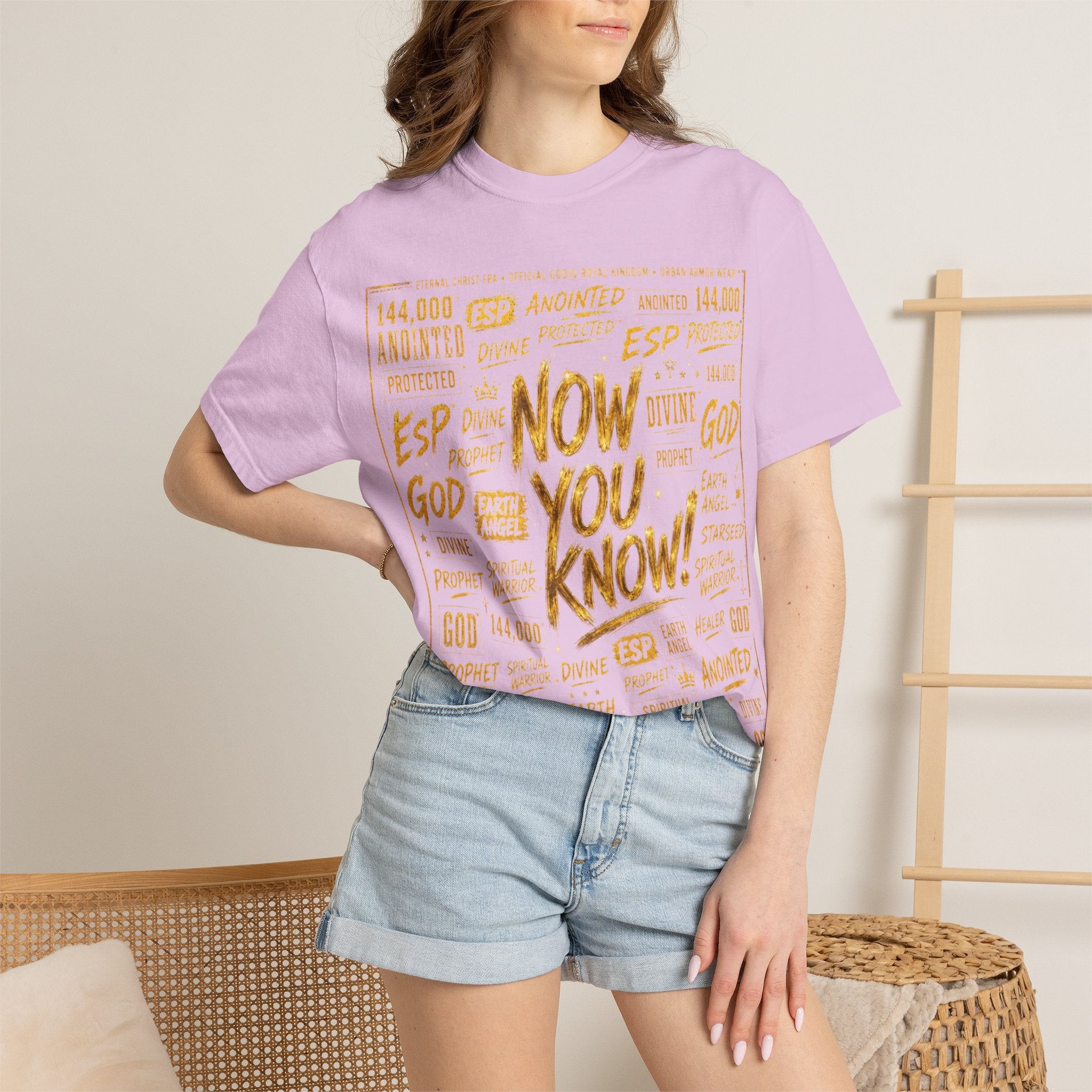 GODiQ Royal Kingdom™ Urban Armor Wear – "Now You Know" 18K Gold Graphic Unisex T-shirt