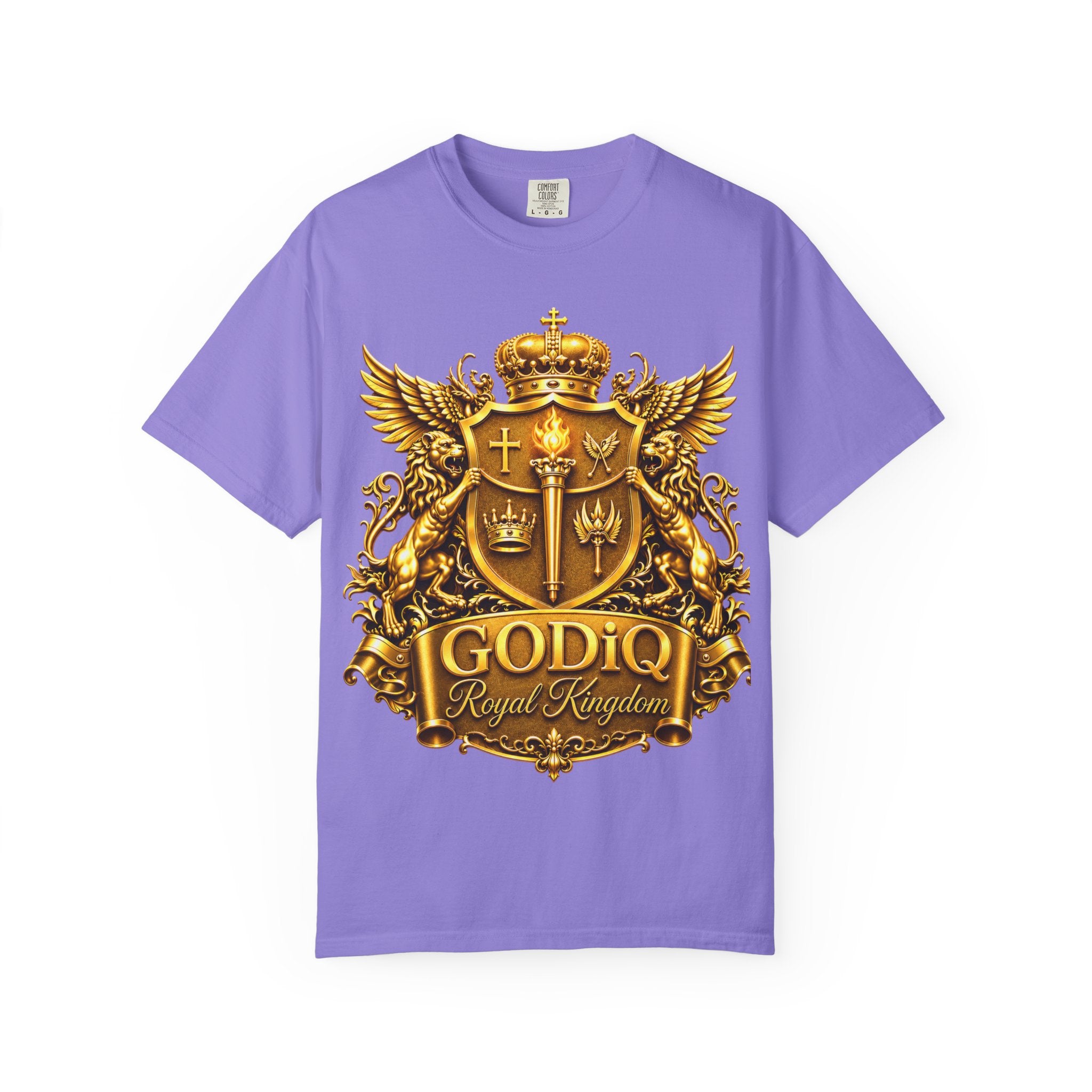GODiQ™ Royal Crest T-Shirt – Urban Armor™ Premium Christian Faith Graphic Tee | Luxury Kingdom Apparel
