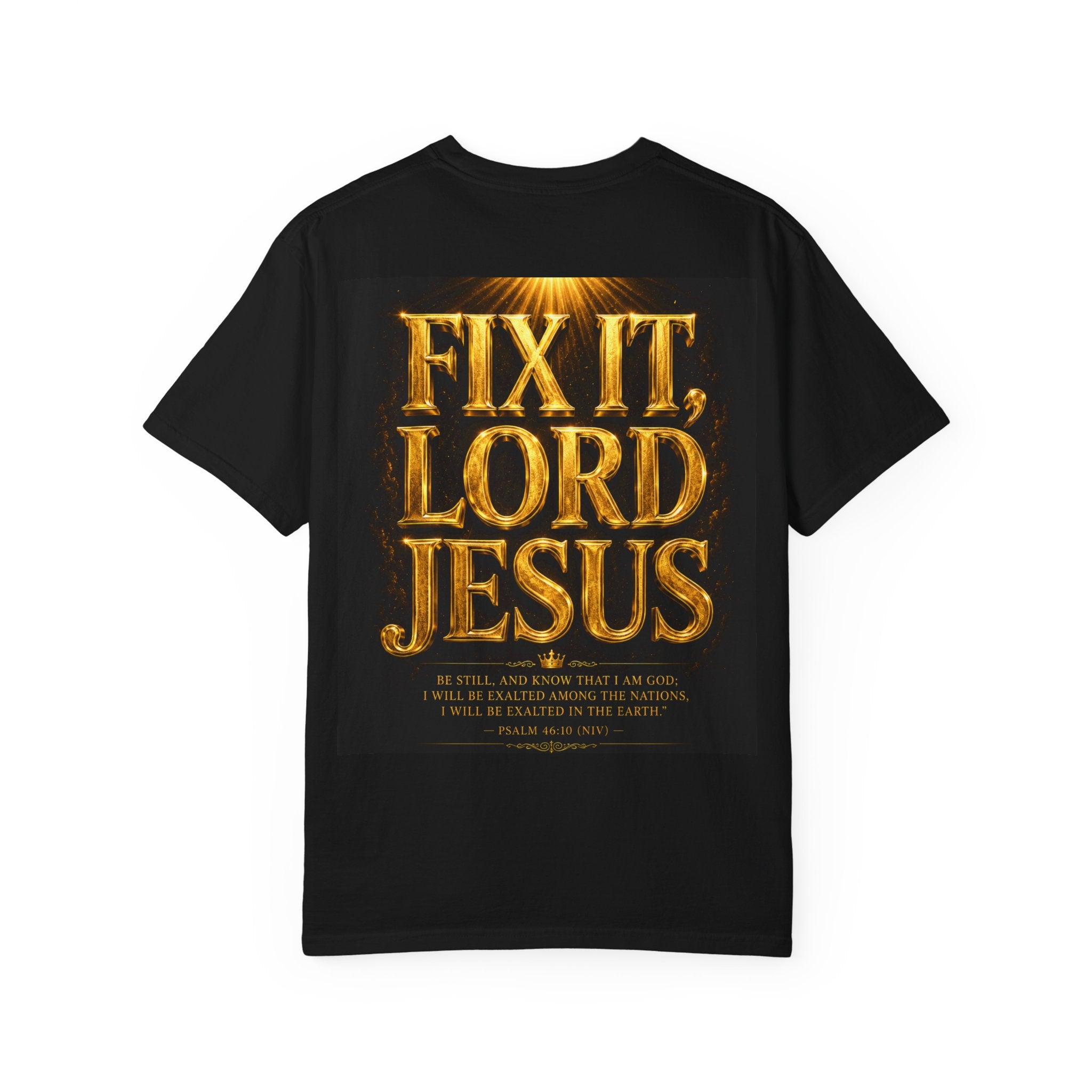 GODiQ Royal Kingdom™ – "Fix It, Lord Jesus" Luxury Christian T-Shirt | Strait of Hormuz Edition | Premium Faith Graphic Tee | Comfort Colors® 1717
