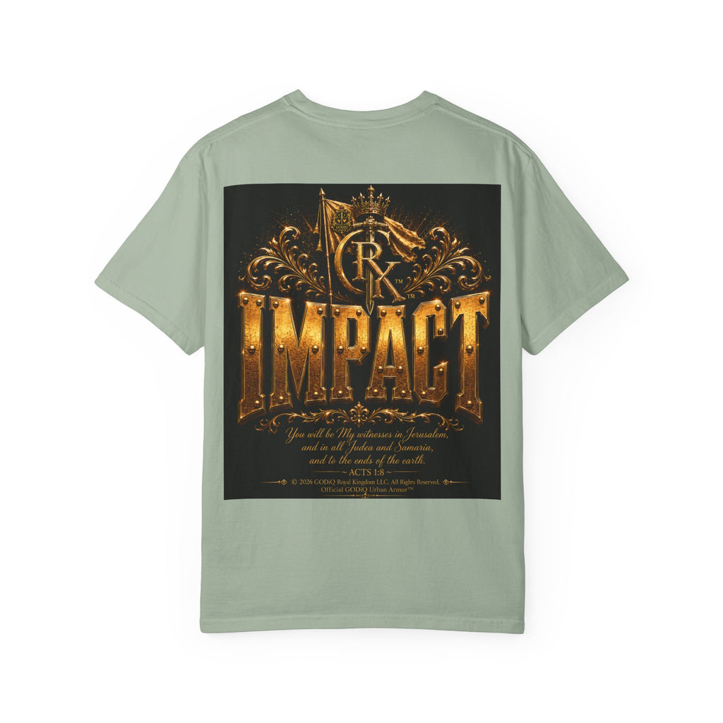 Legendary Impact™ Graphic T-Shirt – Luxury Christian Streetwear | Premium Garment-Dyed Heavyweight Tee | GODiQ Urban Armor™
