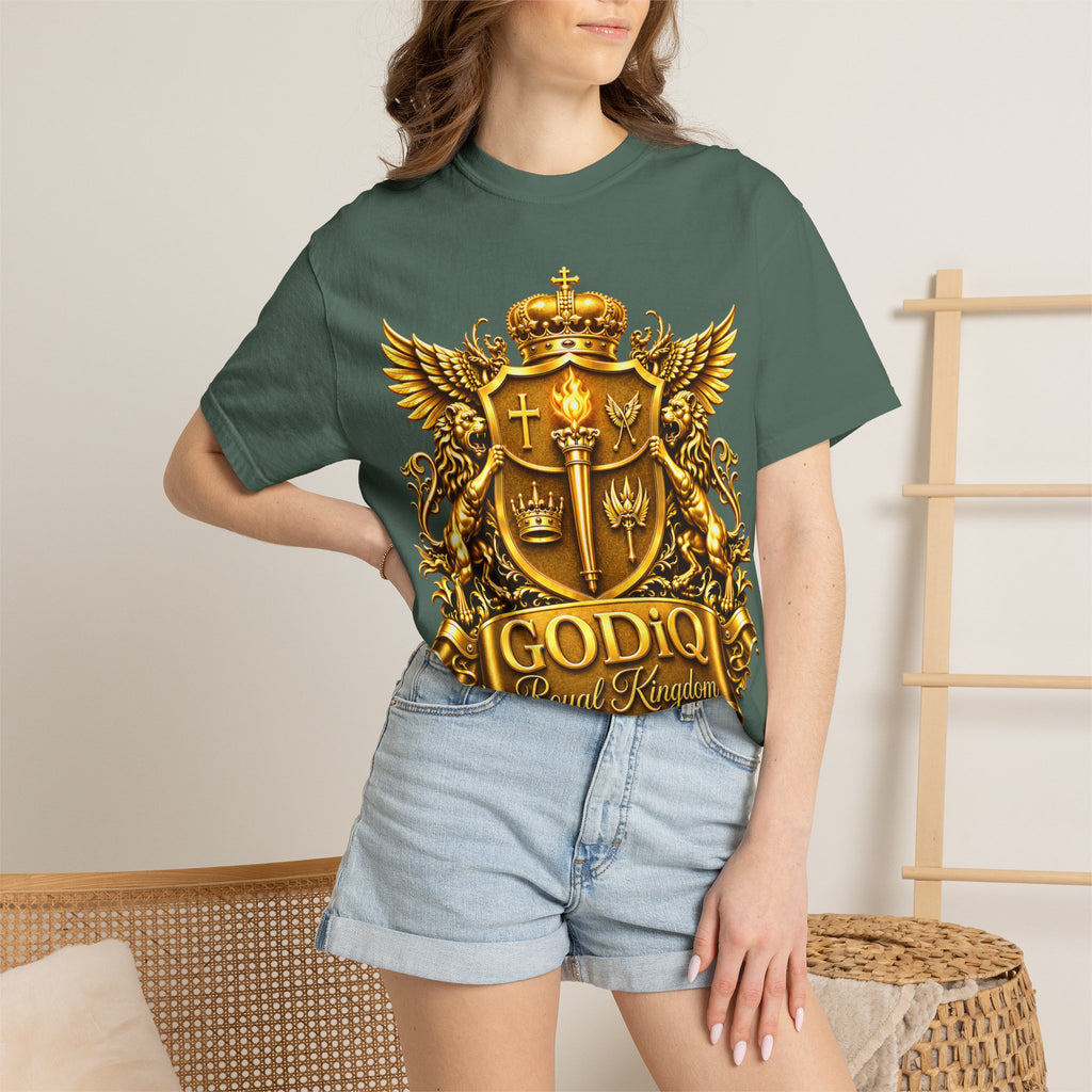 GODiQ™ Royal Crest T-Shirt – Urban Armor™ Premium Christian Faith Graphic Tee | Luxury Kingdom Apparel