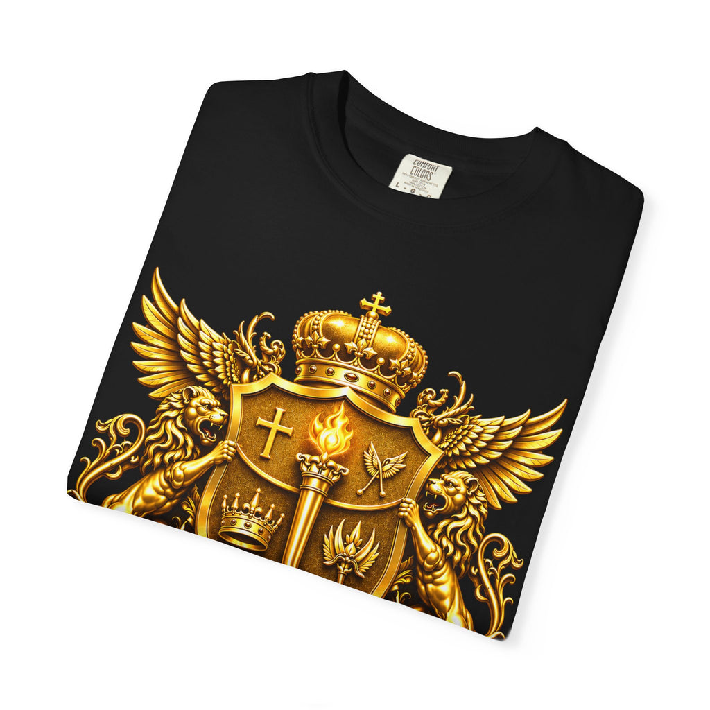 GODiQ™ Royal Crest T-Shirt – Urban Armor™ Premium Christian Faith Graphic Tee | Luxury Kingdom Apparel
