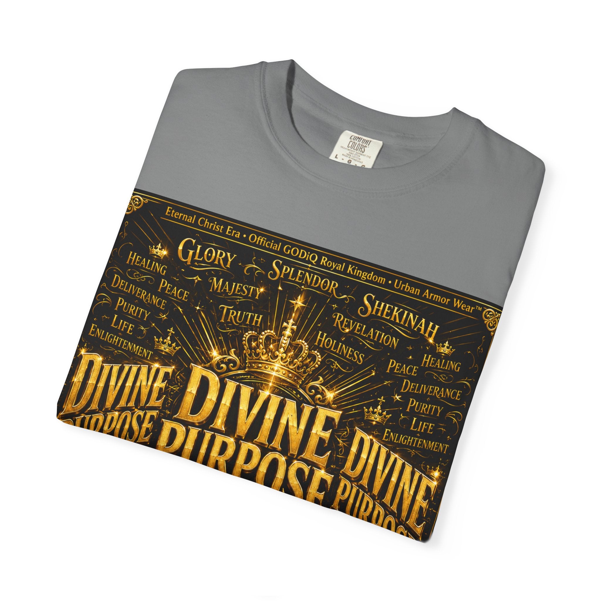 GODiQ Royal Kingdom™ Divine Purpose T-Shirt – "My Ultimate Purpose Is To Glorify You, God" Luxury Christian Graphic Tee | Premium 24K Gold Faith Apparel | Urban Armor Wear™ Inspirational Streetwear...