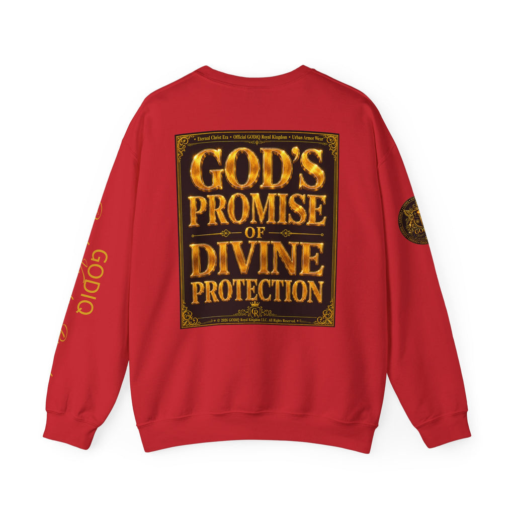 Psalm 91™ Crewneck Sweatshirt – "God's Promise of Divine Protection" Luxury Christian Pullover | Premium Faith Apparel | GODiQ Royal Kingdom™ Urban Armor Wear