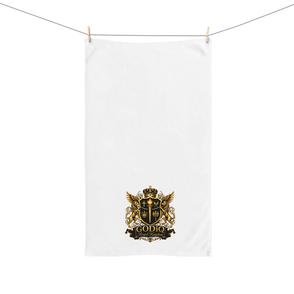 GODiQ Royal Kingdom™ Preacher's Towel – Premium Gold Crest Ministry Hand Towel | Luxury Pastor's Pulpit Towel | Christian Clergy & Church Gift