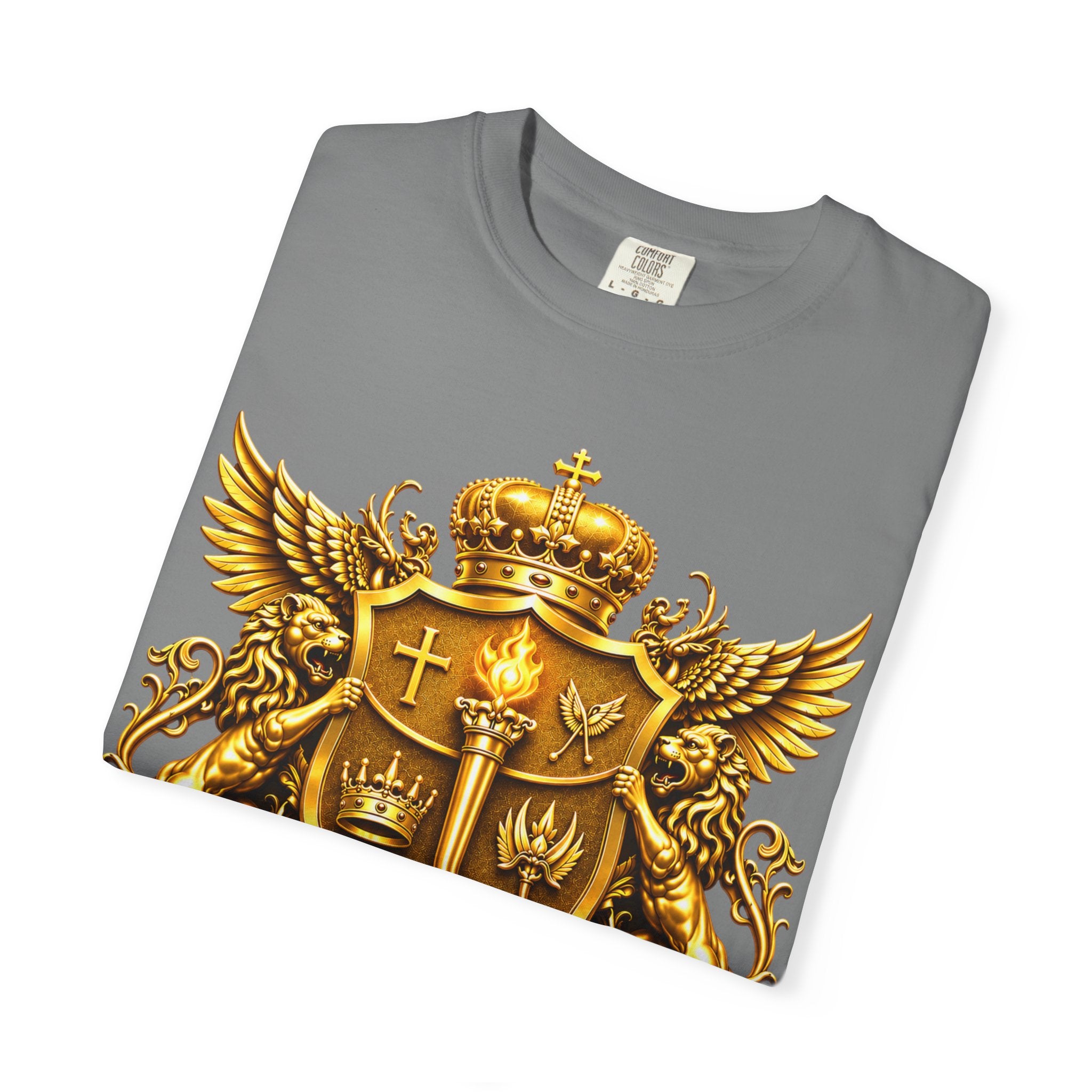GODiQ™ Royal Crest T-Shirt – Urban Armor™ Premium Christian Faith Graphic Tee | Luxury Kingdom Apparel