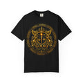 GODiQ Royal Kingdom™ Royal Crest T-Shirt – Luxury Christian Coat of Arms Graphic Tee | Premium Garment-Dyed Faith Apparel | Regal Kingdom Streetwear