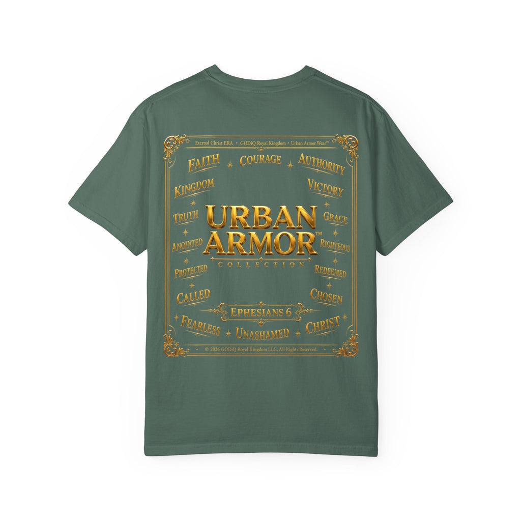 GODiQ™ Royal Crest T-Shirt – Urban Armor™ Premium Christian Faith Graphic Tee | Luxury Kingdom Apparel