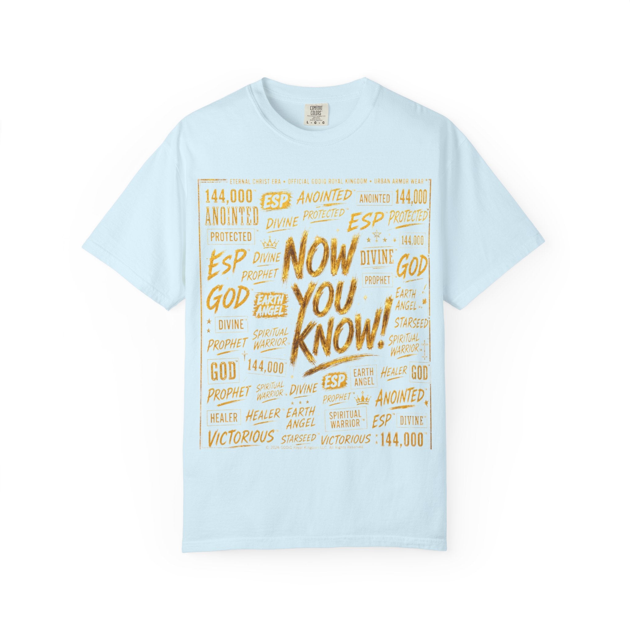 GODiQ Royal Kingdom™ Urban Armor Wear – "Now You Know" 18K Gold Graphic Unisex T-shirt