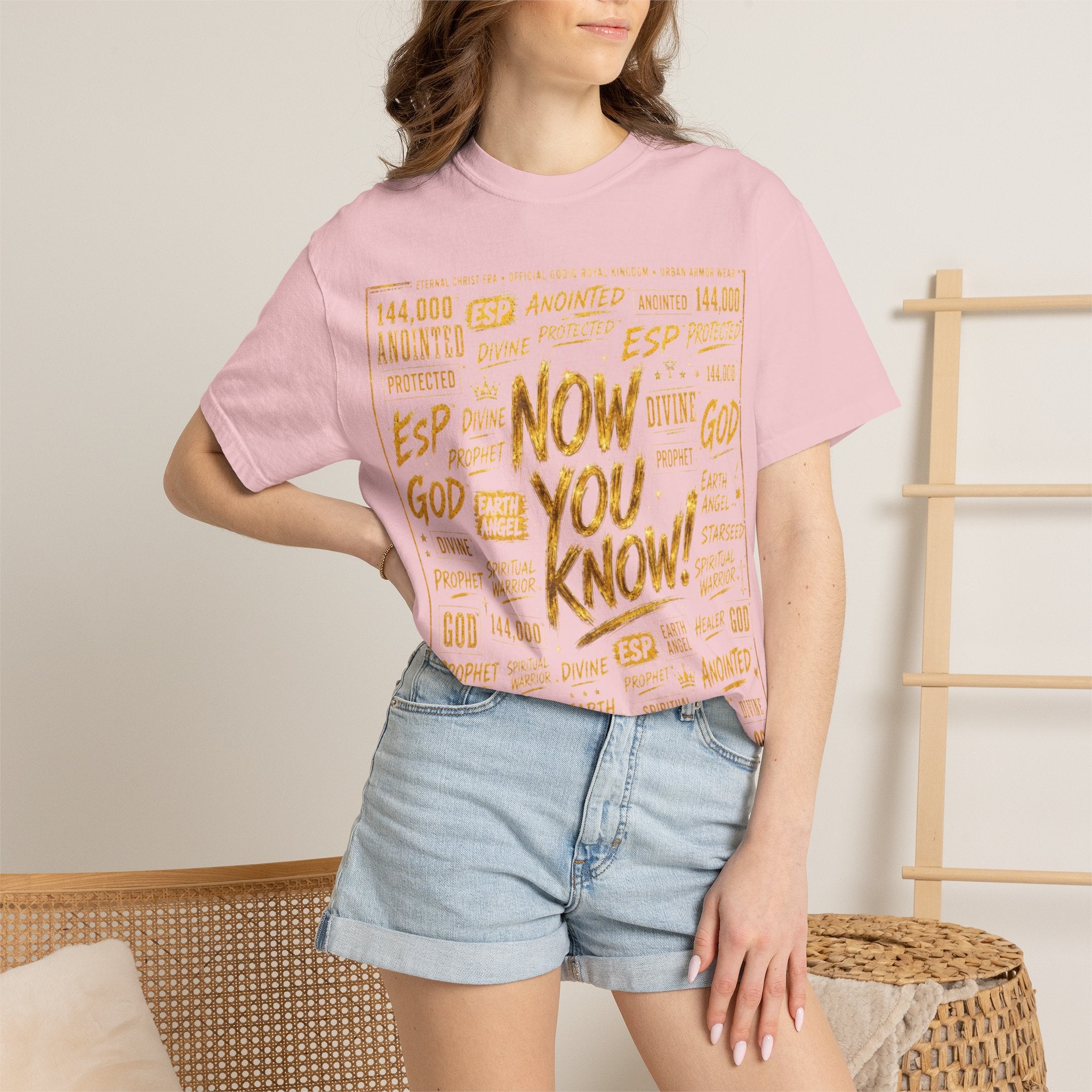 GODiQ Royal Kingdom™ Urban Armor Wear – "Now You Know" 18K Gold Graphic Unisex T-shirt
