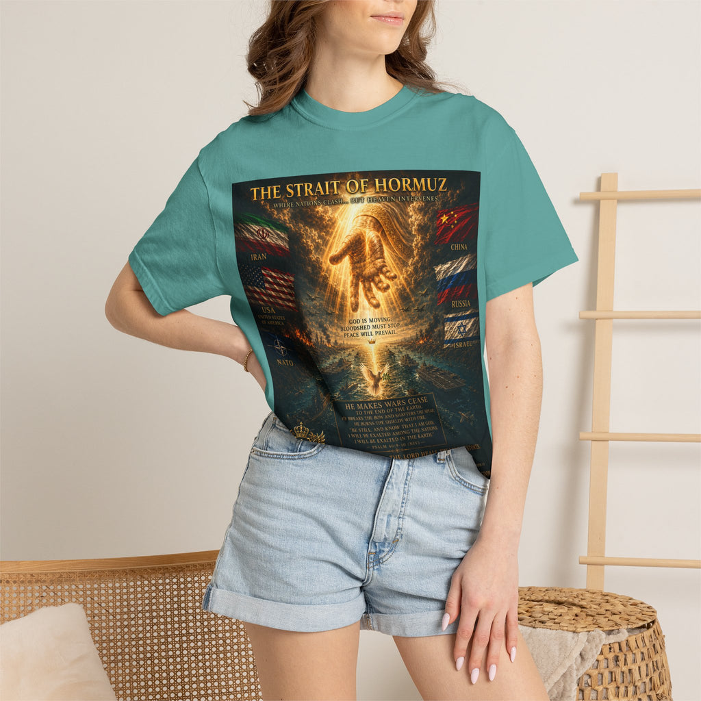 GODiQ Royal Kingdom™ – "Fix It, Lord Jesus" Luxury Christian T-Shirt | Strait of Hormuz Edition | Premium Faith Graphic Tee | Comfort Colors® 1717
