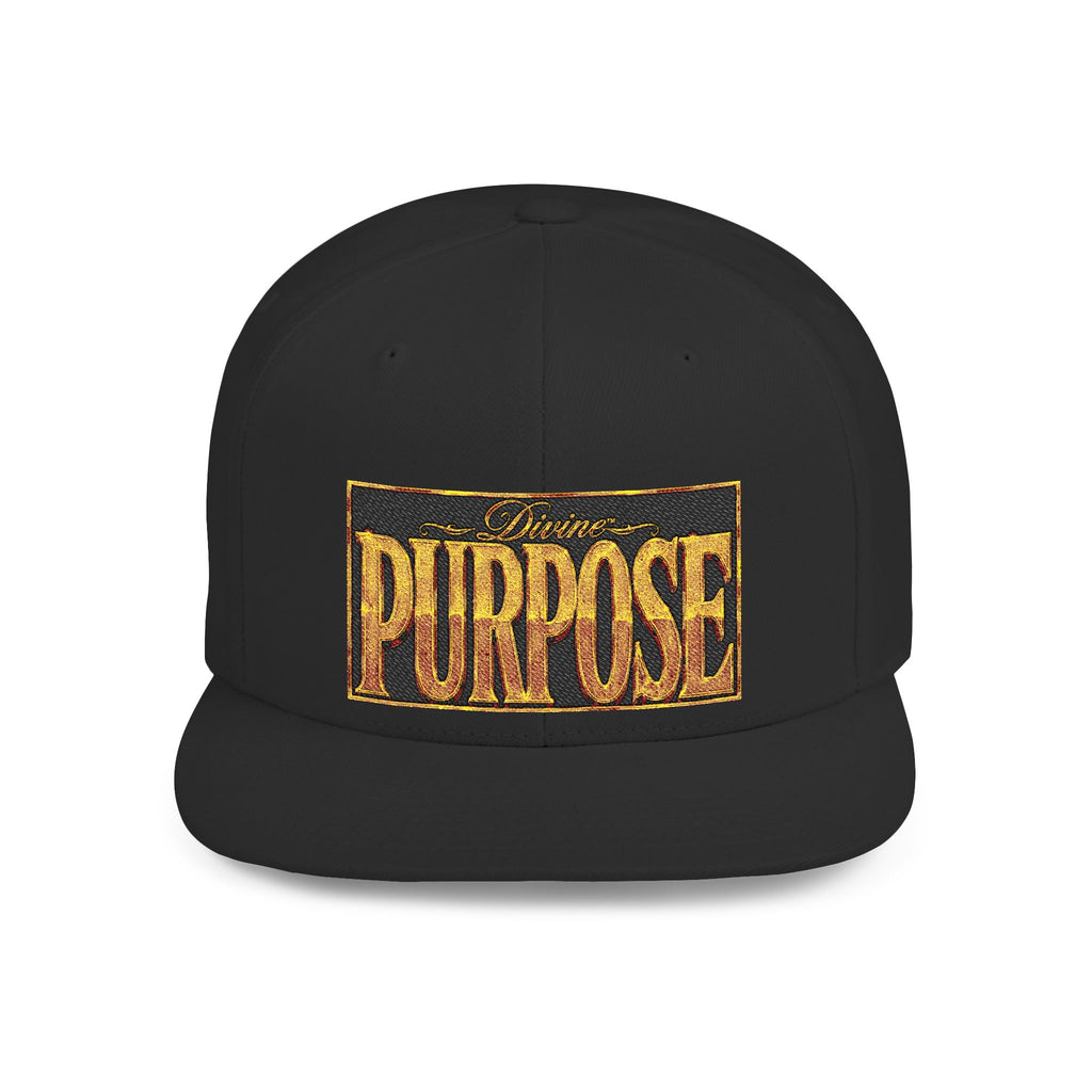 GODiQ Royal Kingdom™ Divine Purpose™ Snapback Hat – "PURPOSE" Premium Flat Bill Cap | Luxury Christian Streetwear | Urban Armor Wear™ Kingdom Identity Hat