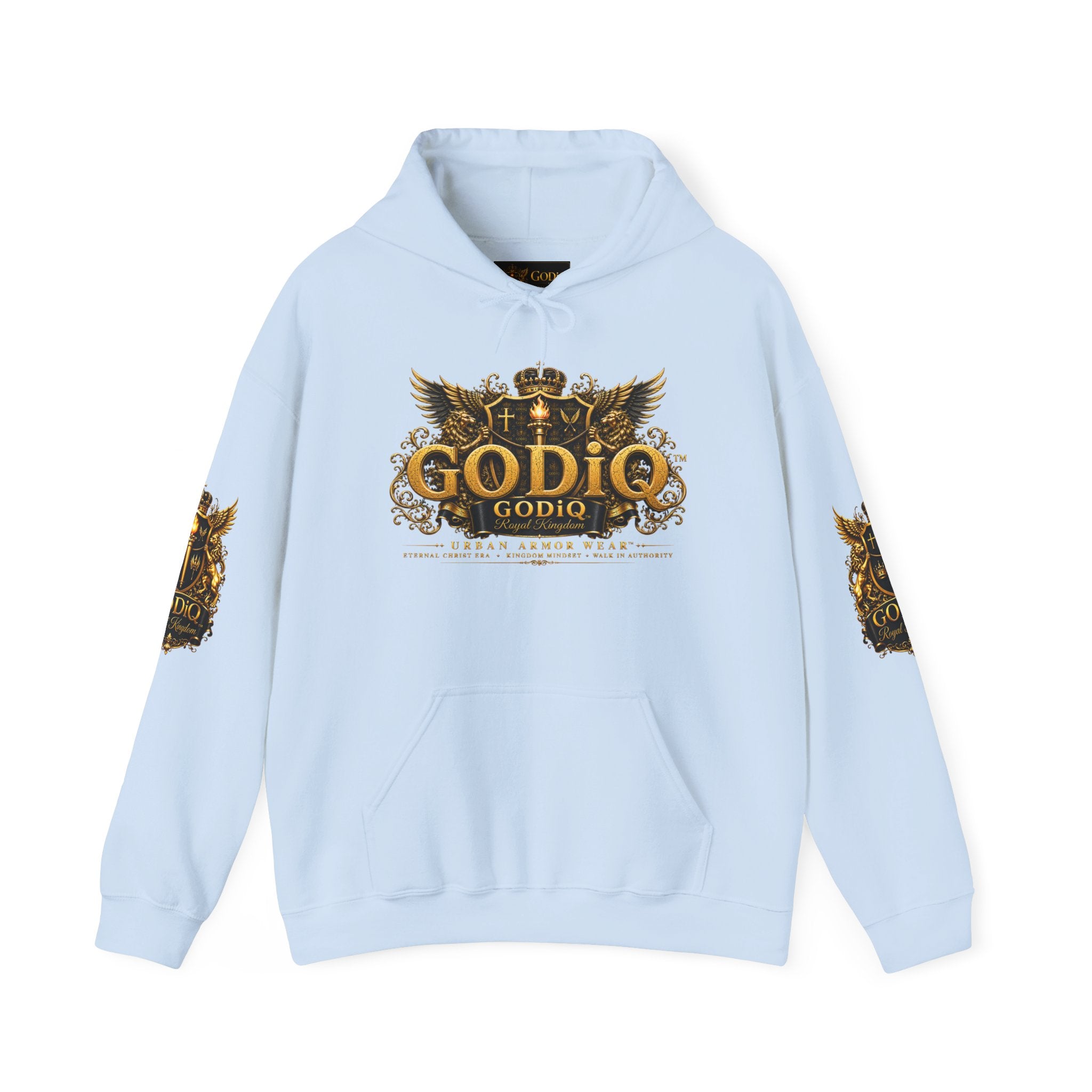 GODiQ™ Royal Kingdom Signature Crest Hoodie – Urban Armor Wear™ Luxury Christian Hoodie | Premium Faith Streetwear Christian Streetwear
