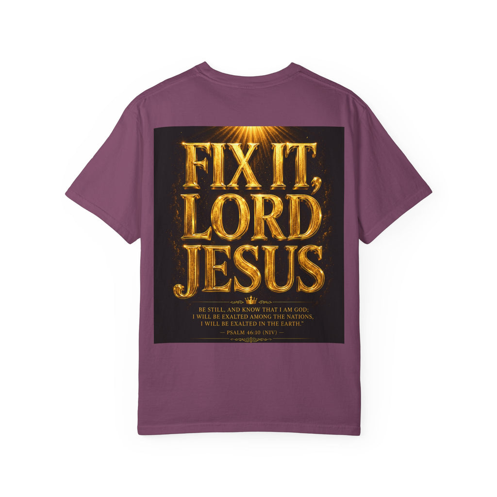 GODiQ Royal Kingdom™ – "Fix It, Lord Jesus" Luxury Christian T-Shirt | Strait of Hormuz Edition | Premium Faith Graphic Tee | Comfort Colors® 1717