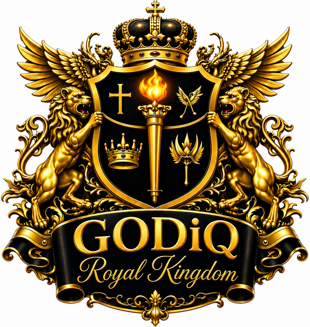 GODiQ™ Royal Kingdom ANOINTED™ Embroidered Flexfit Cap | Premium Christian Stretch-Fit Hat | Luxury Faith-Based Headwear | Kingdom Lifestyle Apparel