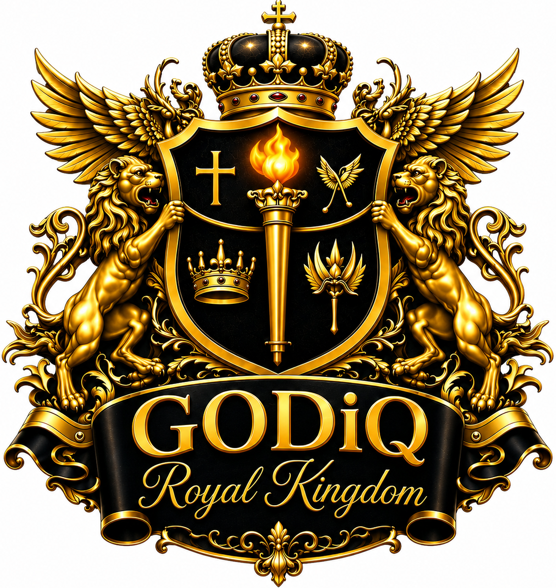 GODiQ™ Royal Kingdom ANOINTED™ Embroidered Flexfit Cap | Premium Christian Stretch-Fit Hat | Luxury Faith-Based Headwear | Kingdom Lifestyle Apparel