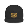 GODiQ Royal Kingdom™ Gold Crest Flat Bill Snapback Hat – Premium Embroidered Christian Heraldic Cap | Luxury Faith-Inspired Streetwear | Urban Armor™ Collection