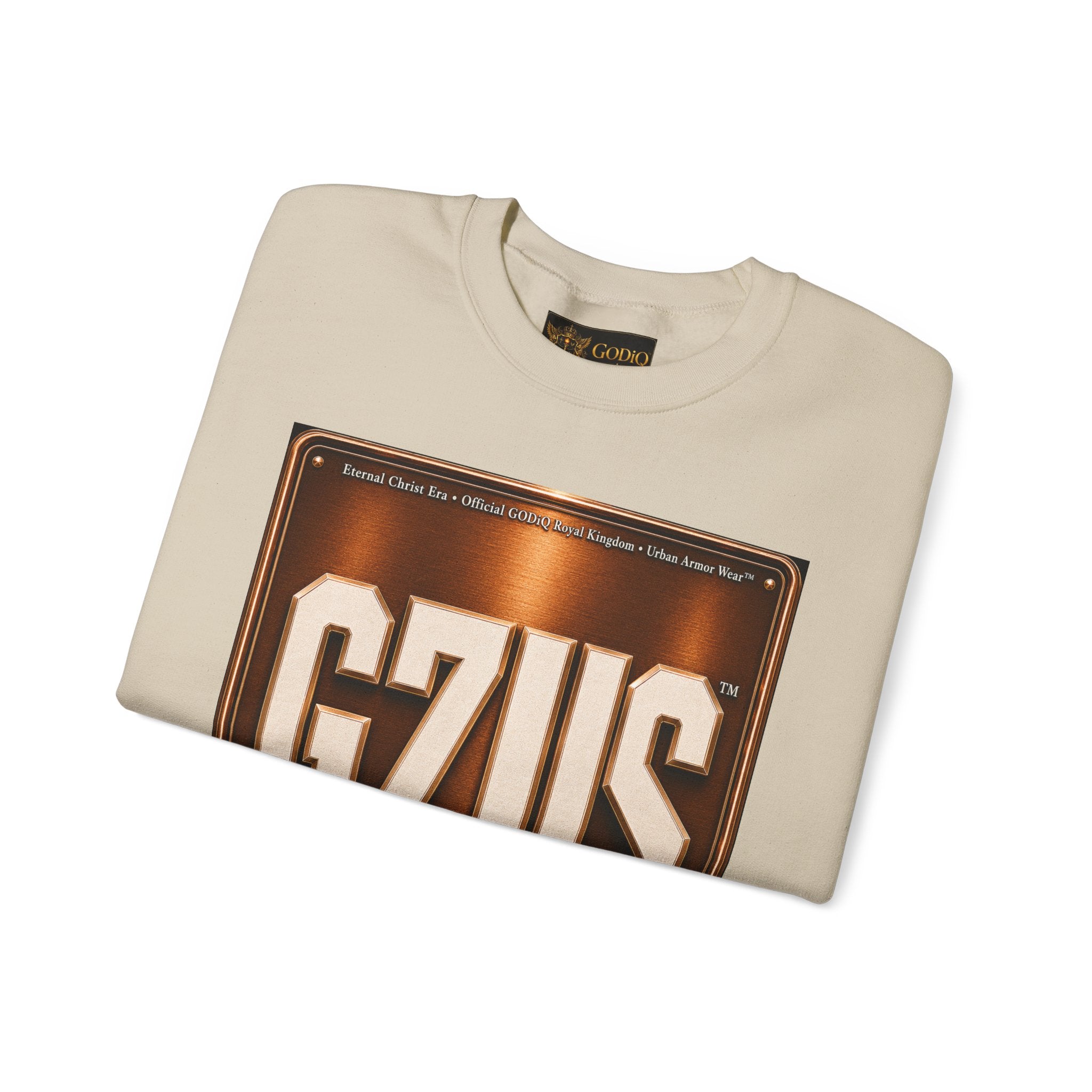 GZUS™ Psalm 23 Crewneck Sweatshirt – Luxury Christian Faith Sweatshirt | Jesus Graphic Pullover | Psalm 23 Scripture Sweatshirt | GODiQ Royal Kingdom™ Urban Armor Wear