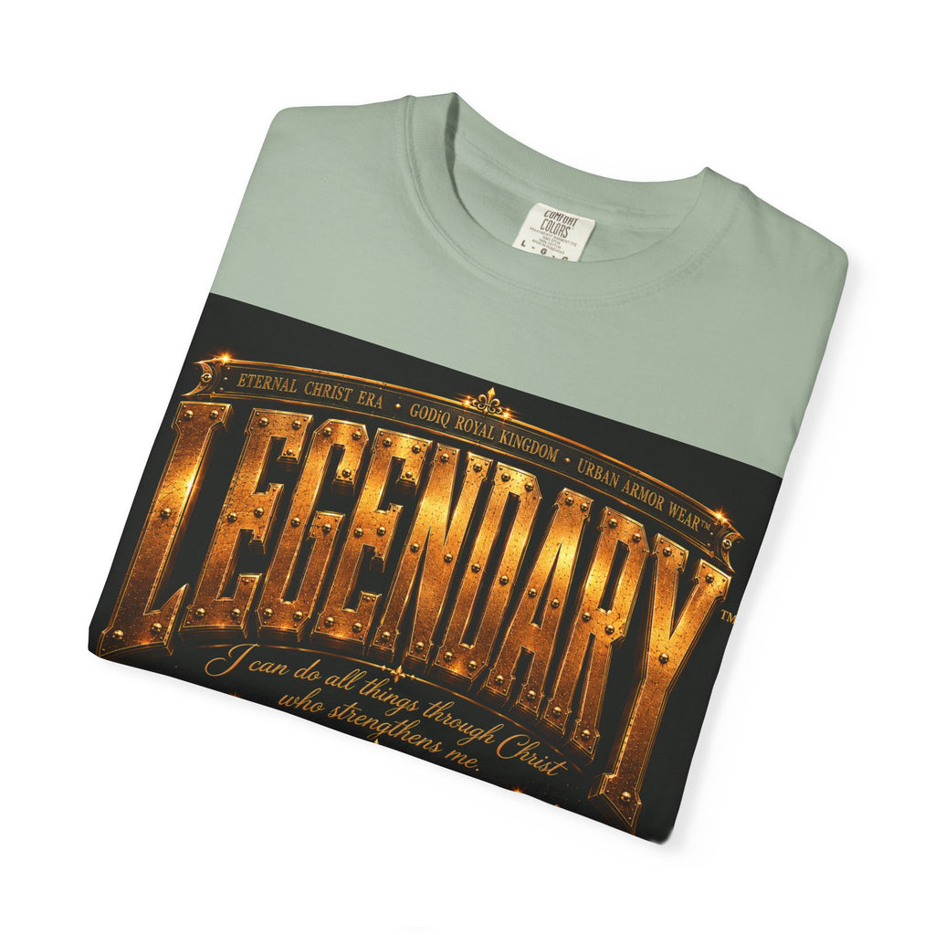 Legendary Impact™ Graphic T-Shirt – Luxury Christian Streetwear | Premium Garment-Dyed Heavyweight Tee | GODiQ Urban Armor™