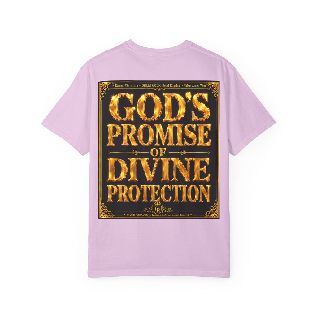 Psalm 91™ Christian Graphic T-Shirt – "God's Promise of Divine Protection" Luxury Garment-Dyed Scripture Tee | Premium Comfort Colors® 1717 | GODiQ Royal Kingdom™ Urban Armor Wear