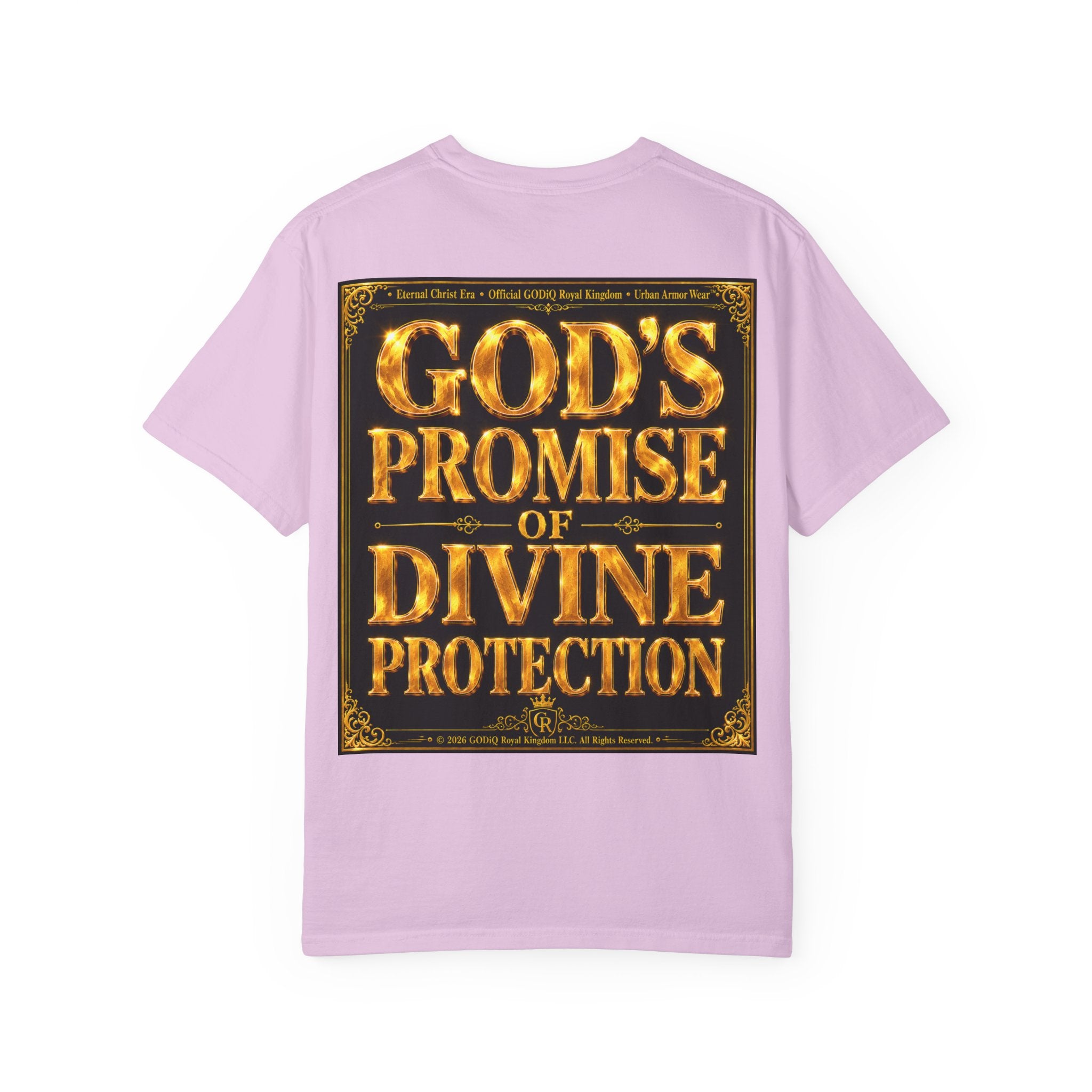 Psalm 91™ Christian Graphic T-Shirt – "God's Promise of Divine Protection" Luxury Garment-Dyed Scripture Tee | Premium Comfort Colors® 1717 | GODiQ Royal Kingdom™ Urban Armor Wear