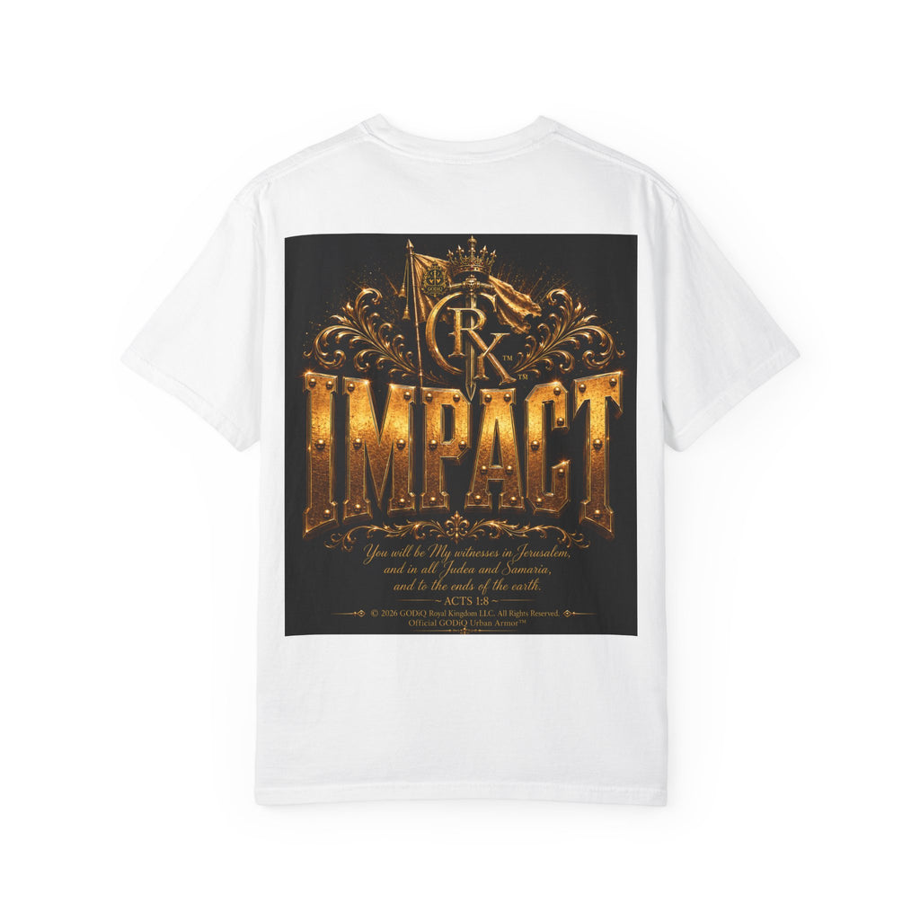 Legendary Impact™ Graphic T-Shirt – Luxury Christian Streetwear | Premium Garment-Dyed Heavyweight Tee | GODiQ Urban Armor™